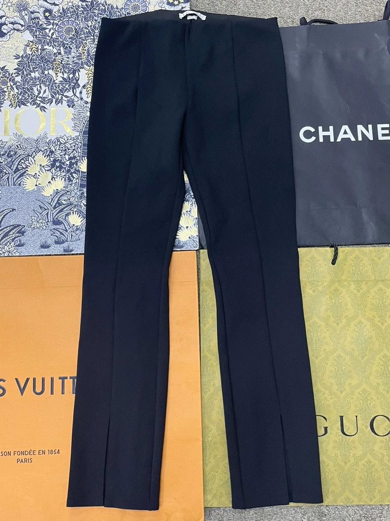 The Row Black Split Hem Stretch Pants - dmc
