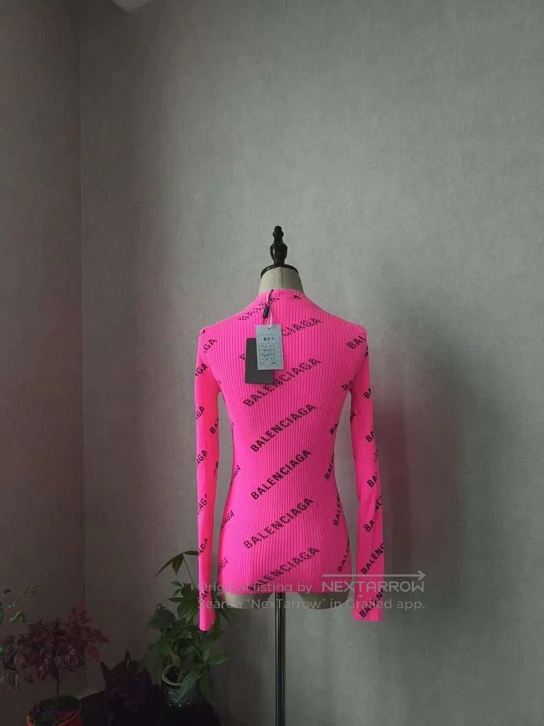 Balenciaga Balenciaga Pink Logo Sweater. Size US M / EU 48-50 / 2 - 2 Thumbnail