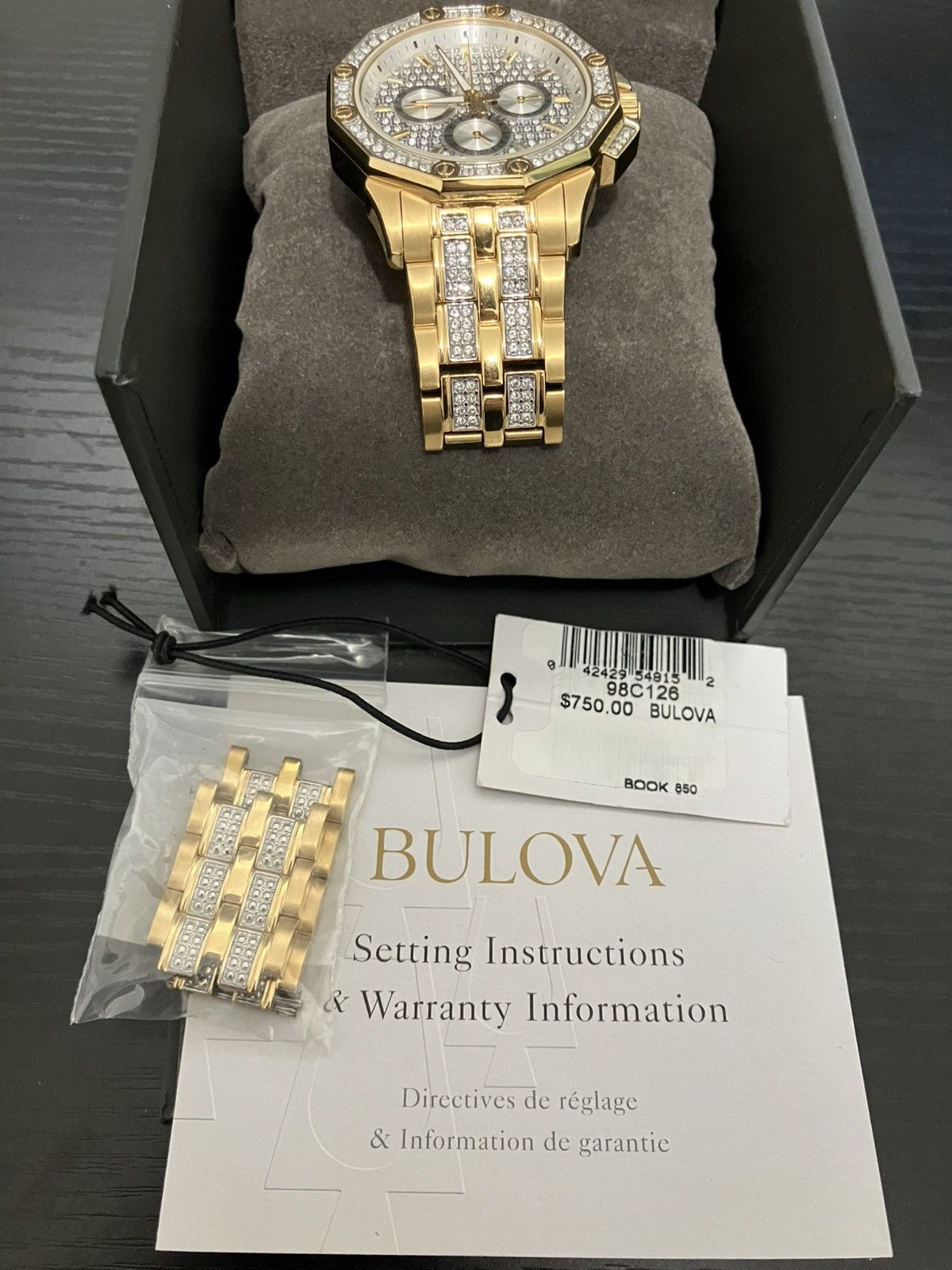 Bulova Bulova Octava Crystal Gold Watch Size ONE SIZE - 5 Thumbnail