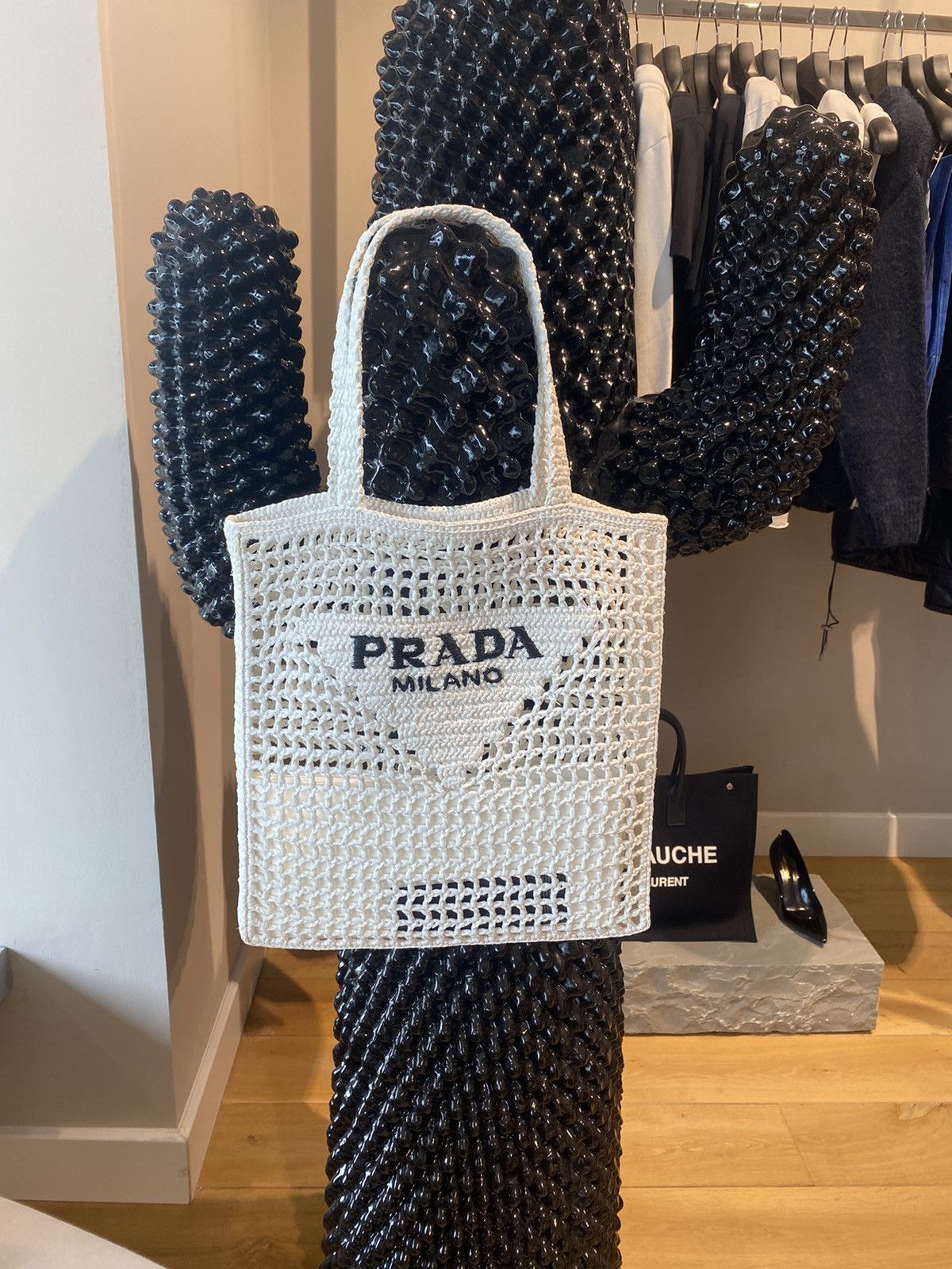 Prada BNWT Prada Natural Crochet Tote Bag Size ONE SIZE - 1 Thumbnail