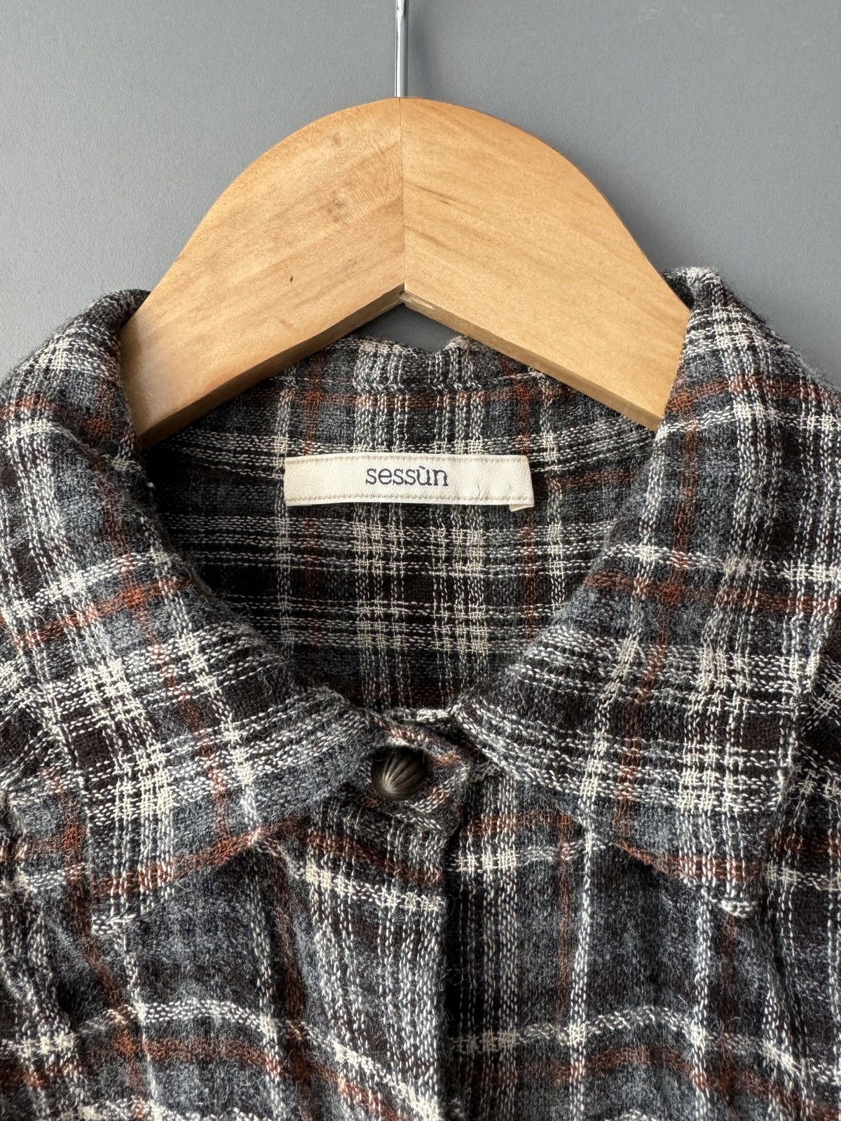 Sezane Sessùn Checkered Woll Blend Button Up Size S / US 4 / IT 40 - 4 Thumbnail