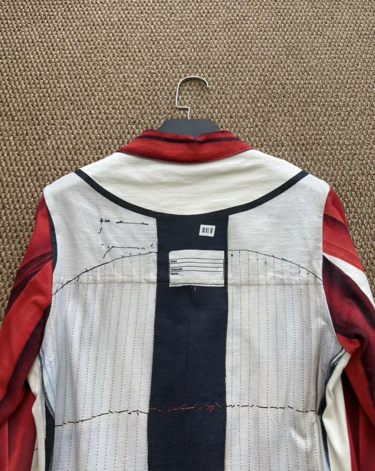 Stefan Cooke Stefan Cooke Red & Black Fake Two-Piece Print Jacket K23 Size US S / EU 44-46 / 1 - 8 Thumbnail