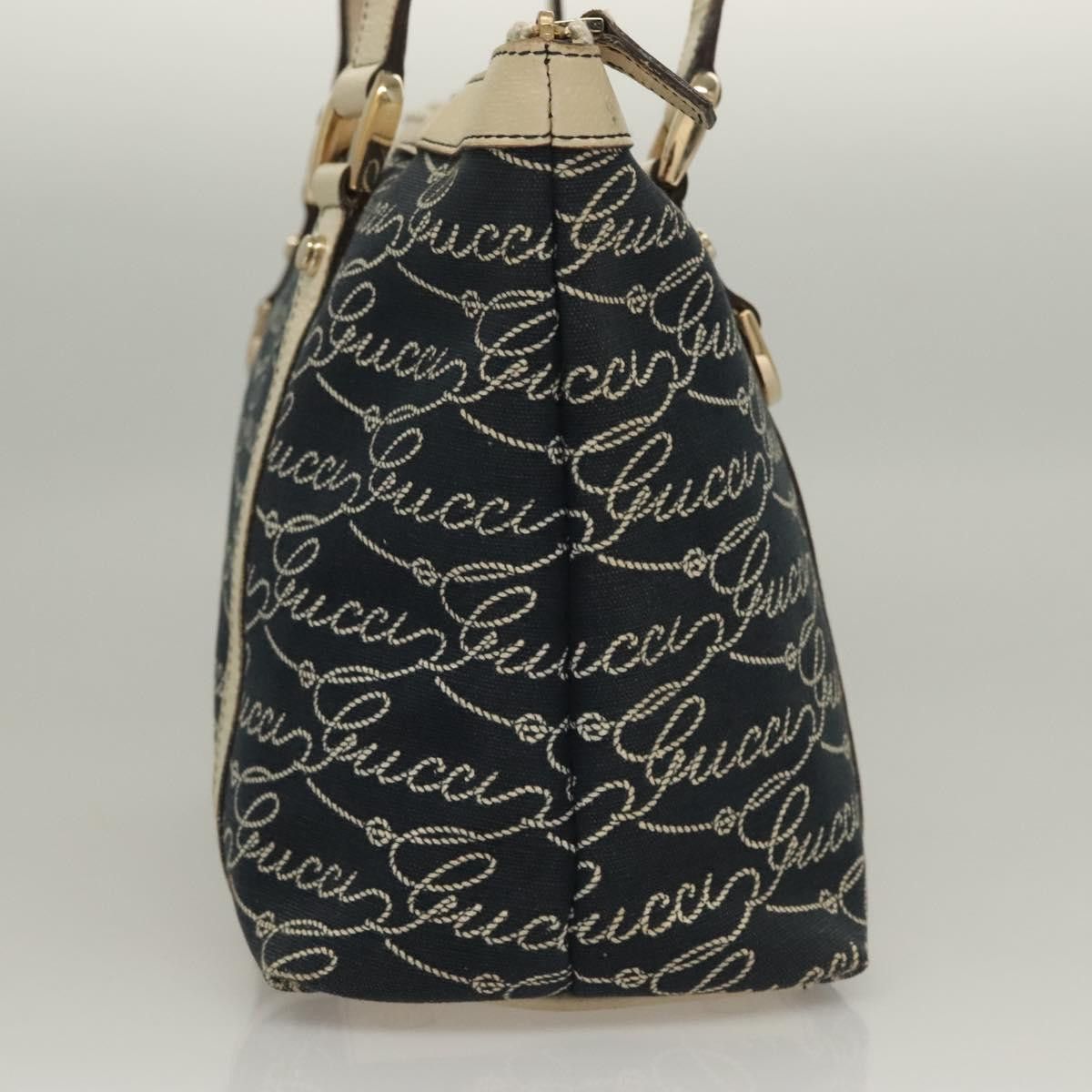 Gucci GUCCI Tote Bag Canvas Navy Gold Size ONE SIZE - 5 Thumbnail