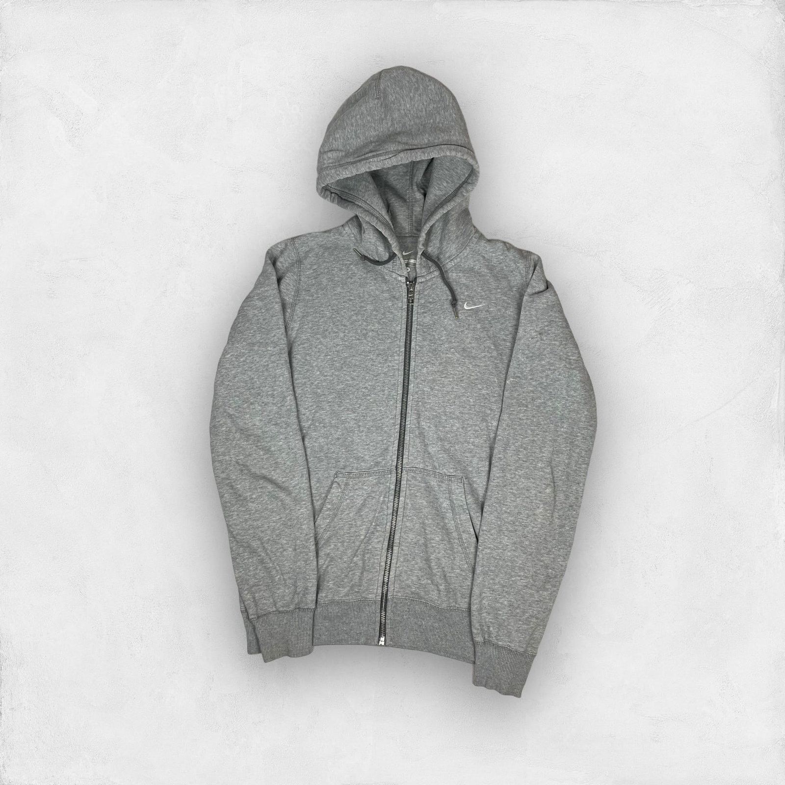 Nike × Vintage Nike Men's Heather Gray Fleece Lined Full Zip Hoodie Medium Size US M / EU 48-50 / 2 - 1 Thumbnail