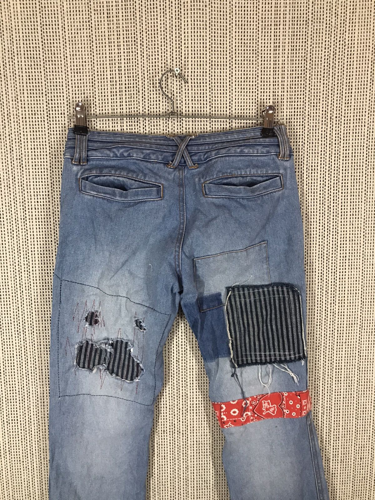Japanese Brand ‼️JAPANASE BRAND BOOTCUT DENIM CUSTOM BANDANA PATCH‼️ Size US 29 - 10 Thumbnail