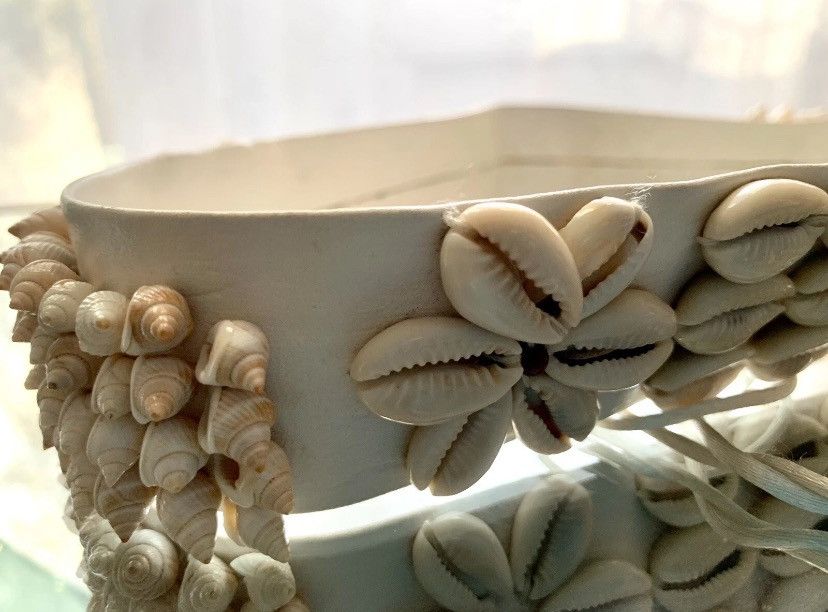Designer × Vintage Beautiful sea shells Belt Size XS/ S NWTLeather 33 Cm / 13” Size ONE SIZE - 5 Thumbnail