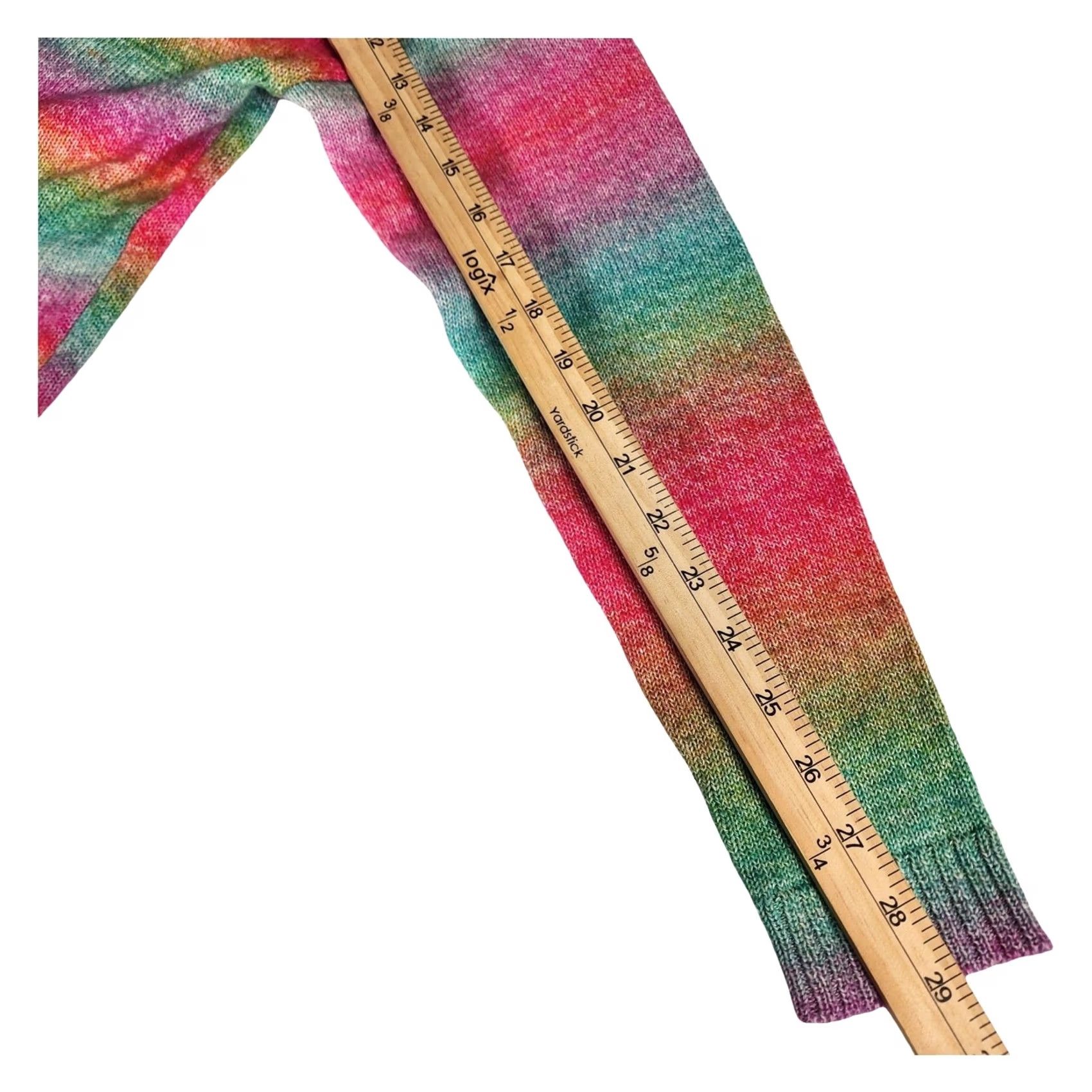 Vintage Cable & Gauge Sweater Womens M Rainbow Striped Space Dye Crewneck Multi Size M / US 6-8 / IT 42-44 - 5 Thumbnail