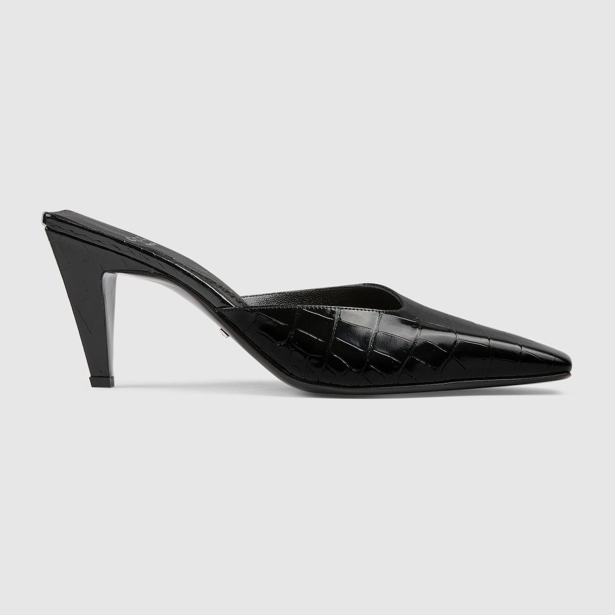 Gucci o1s1wg110225 Women's Crocodile Printed Mule Sandals in Black Size US 6 / IT 36 - 1 Thumbnail