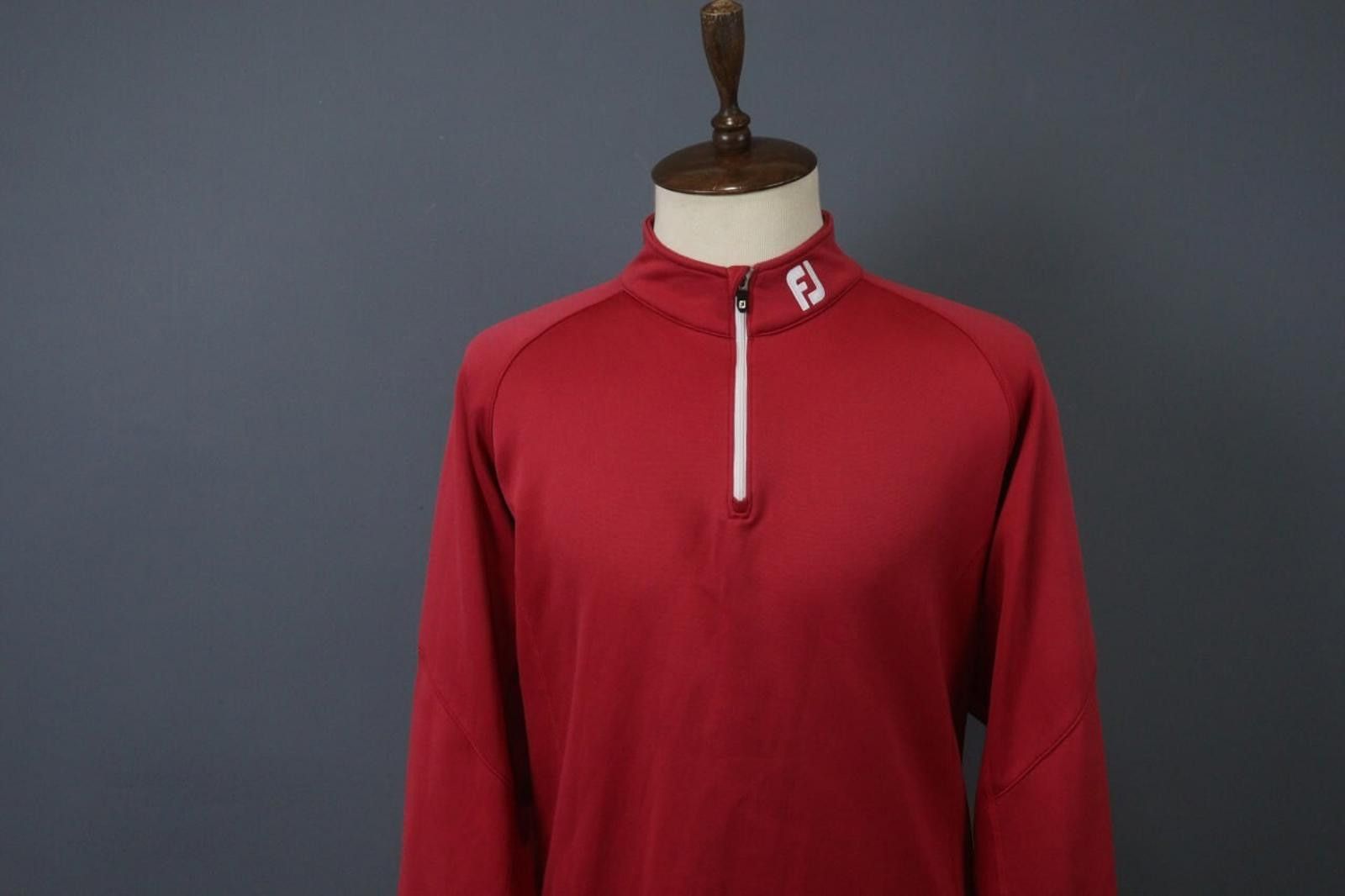 Fjallraven FJ Red Mock Neck Athletic Fit Quarter Zip Sweatshirt Size XL Size US XL / EU 56 / 4 - 2 Thumbnail