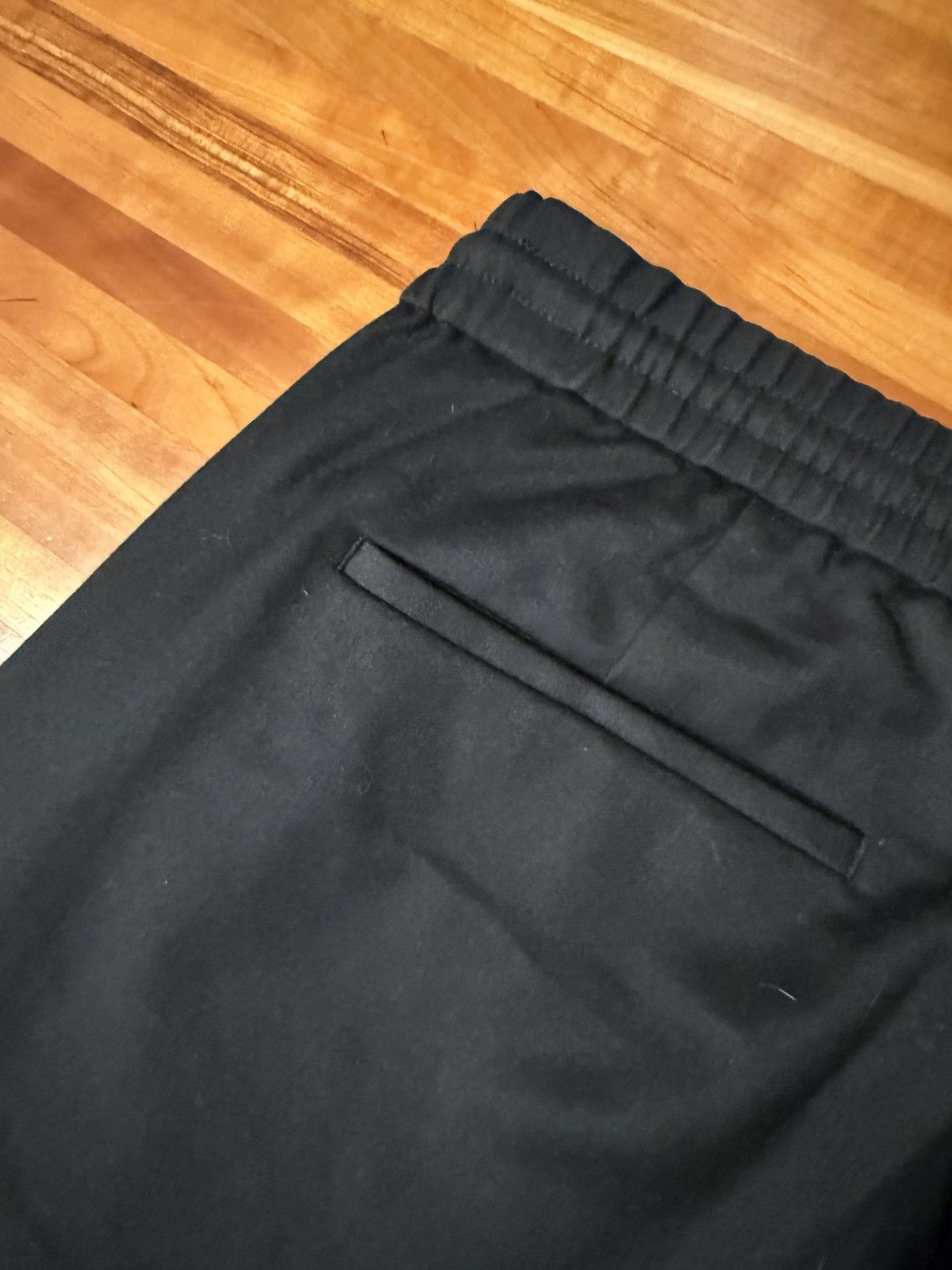 Club Monaco Dk Grey Wool Drawstring Waist Dress Pant with Ribbon Piping Size US 30 / EU 46 - 6 Thumbnail