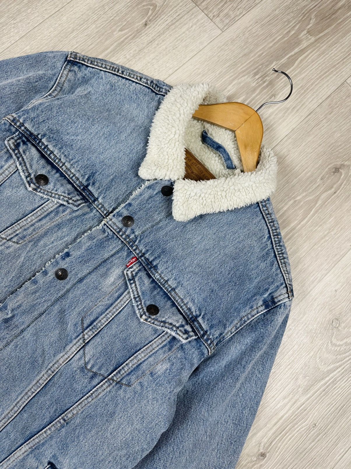 Levi's Vintage Levi’s Premium Denim Sherpa Jacket Size XL Size US XL / EU 56 / 4 - 2 Thumbnail