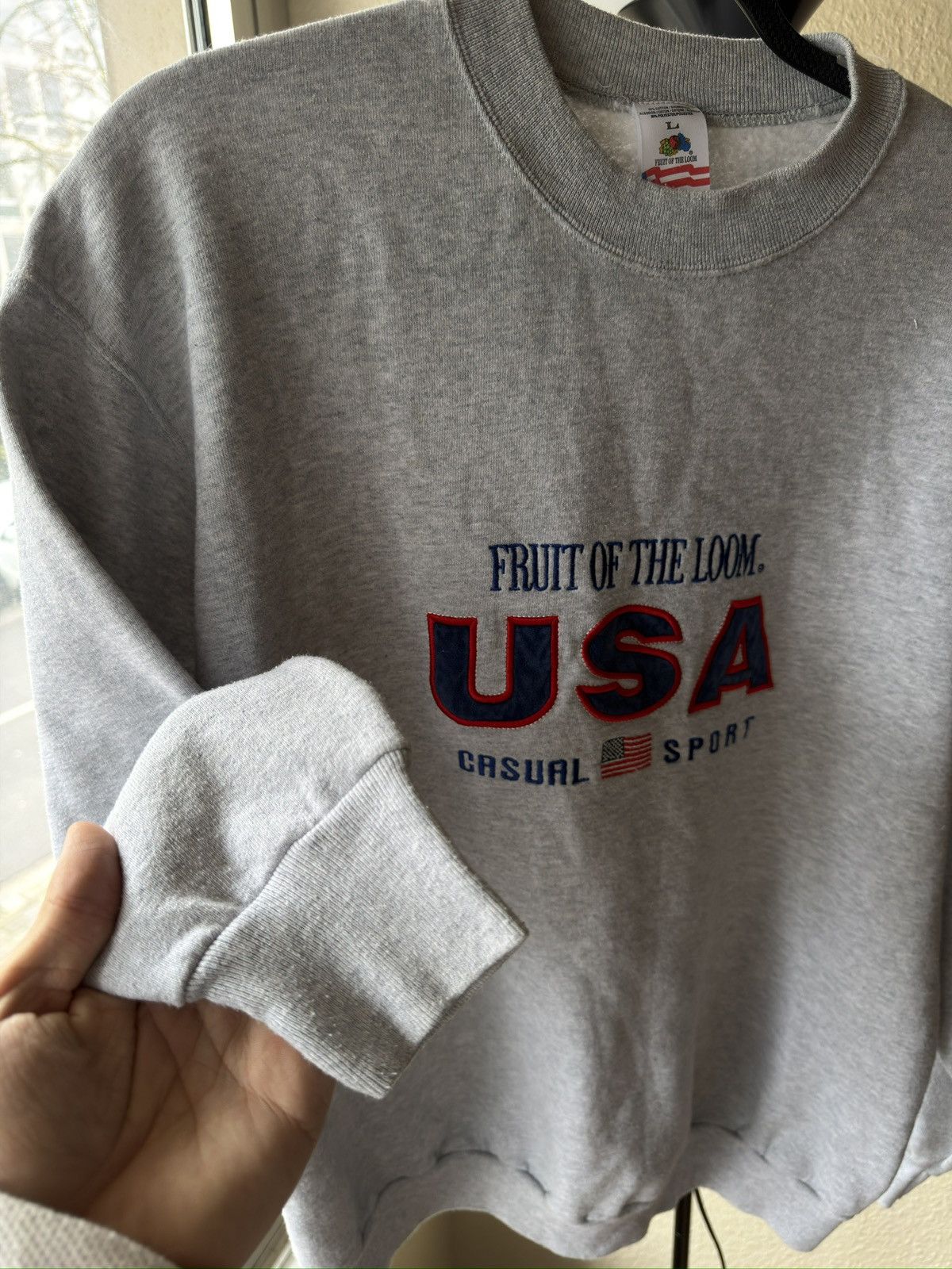 Vintage Vintage gray sweatshirt crewneck Size US L / EU 52-54 / 3 - 7 Thumbnail