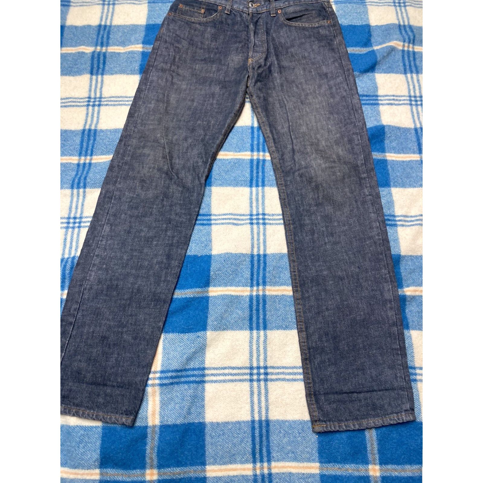Levi's VINTAGE Levi’s 501 Jeans USA Button Fly Straight Dark Wash 32 x 32 Mens Blue 1980s Size US 32 / EU 48 - 3 Thumbnail