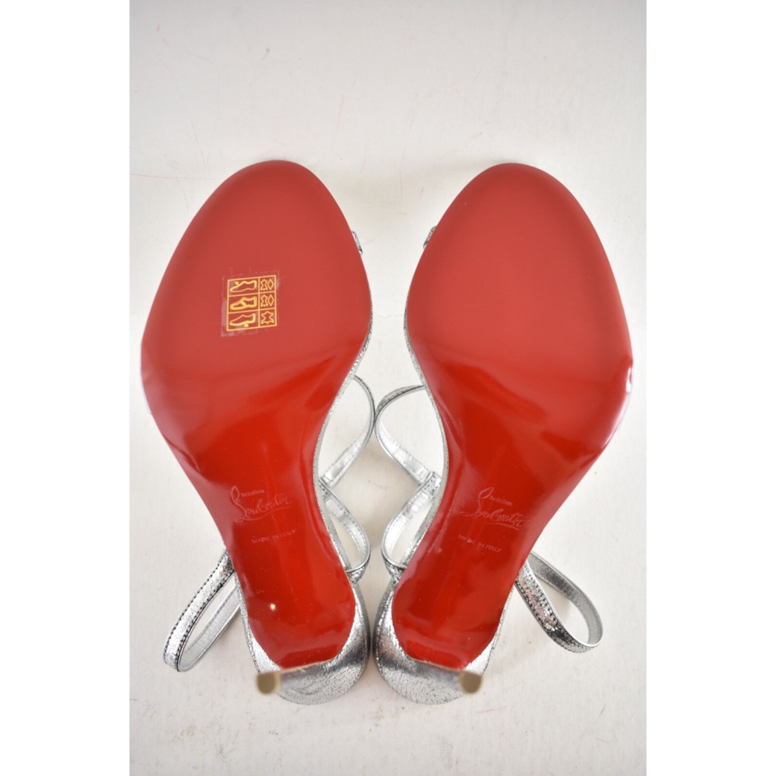 Christian Louboutin Christian Louboutin Rosalie 100 Silver Maoir Ankle Strap Size US 11 / IT 41 - 16 Thumbnail