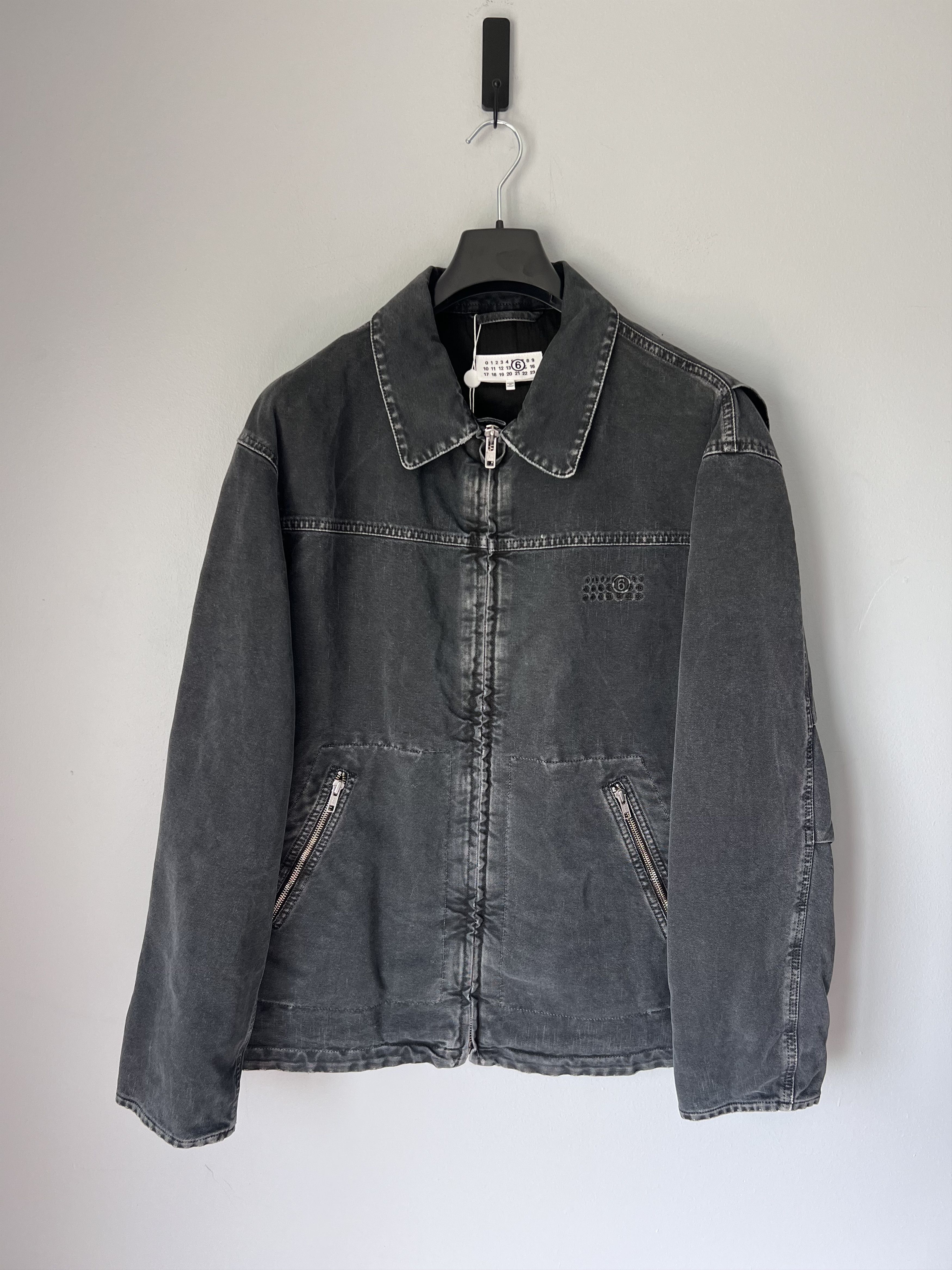 Maison Margiela MM6 Maison Margiela Heavy Washed Chore Jacket in Black Size US M / EU 48-50 / 2 - 1 Thumbnail
