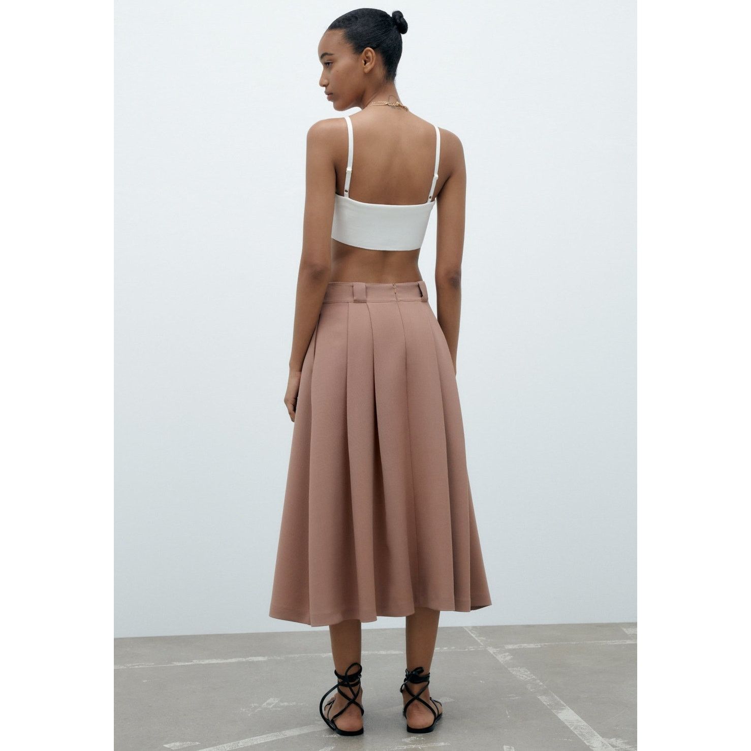 Zara ZARA Wool Blend Midi Skirt NWT Quiet Luxury High Waist Size 32" / US 10 / IT 46 - 22 Thumbnail