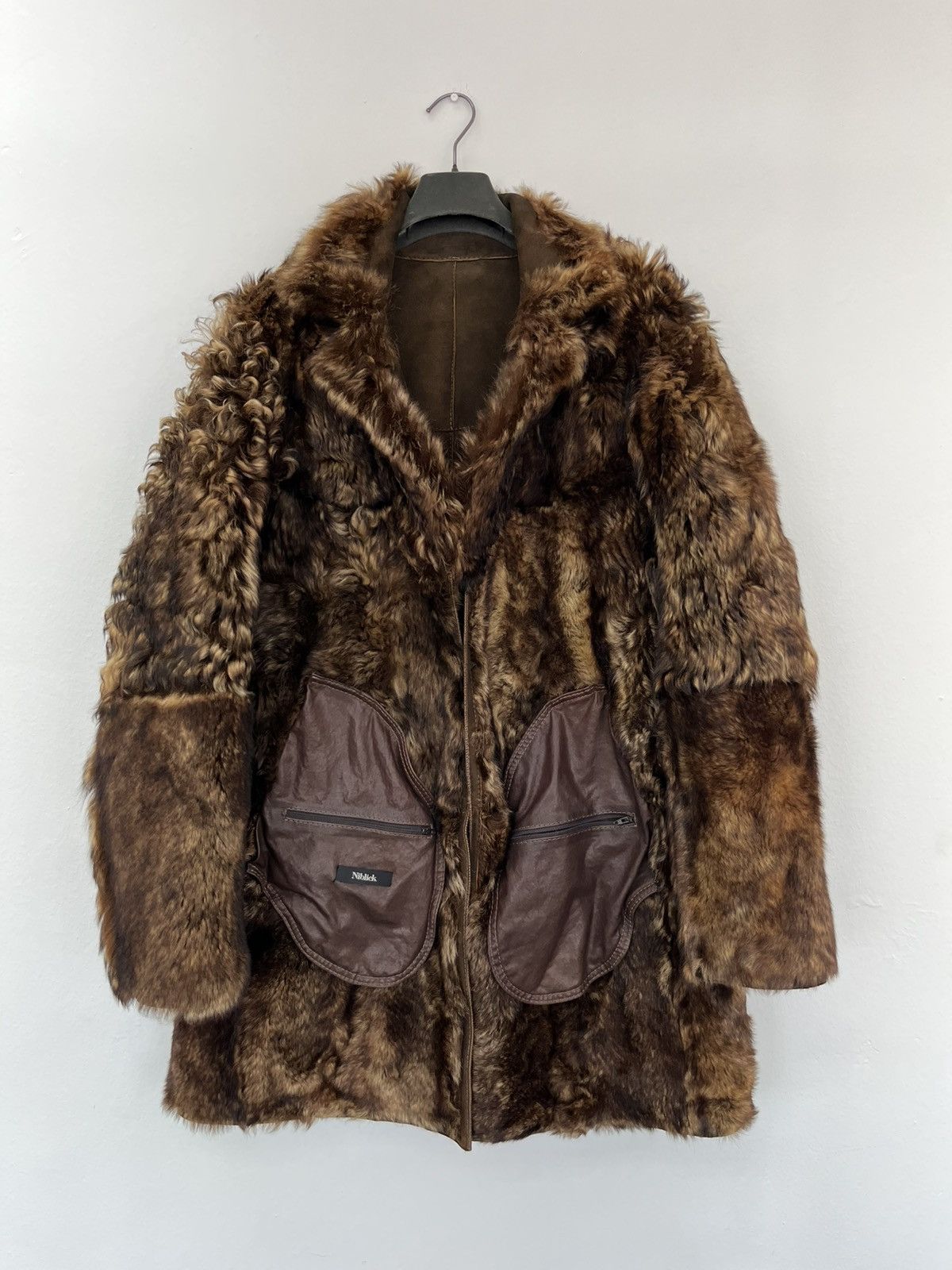 Japanese Brand Niblick Sheepskin Shearling Sun Faded Coat Size US M / EU 48-50 / 2 - 1 Thumbnail