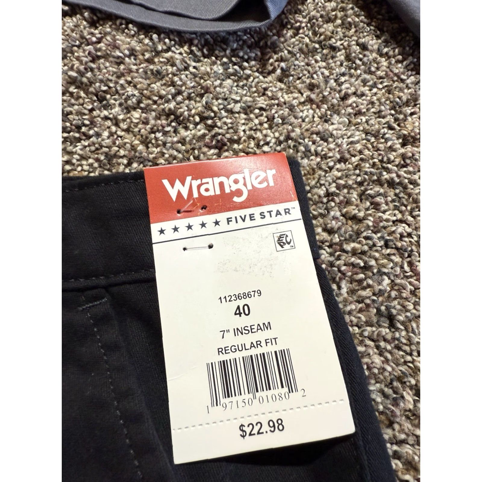 Wrangler Wrangler Mens Shorts 40 Chino 7" Inseam Stretch Regular Flat Front Pockets 3 Pack Gray Black New Modern Casual Size US 40 / EU 56 - 5 Thumbnail