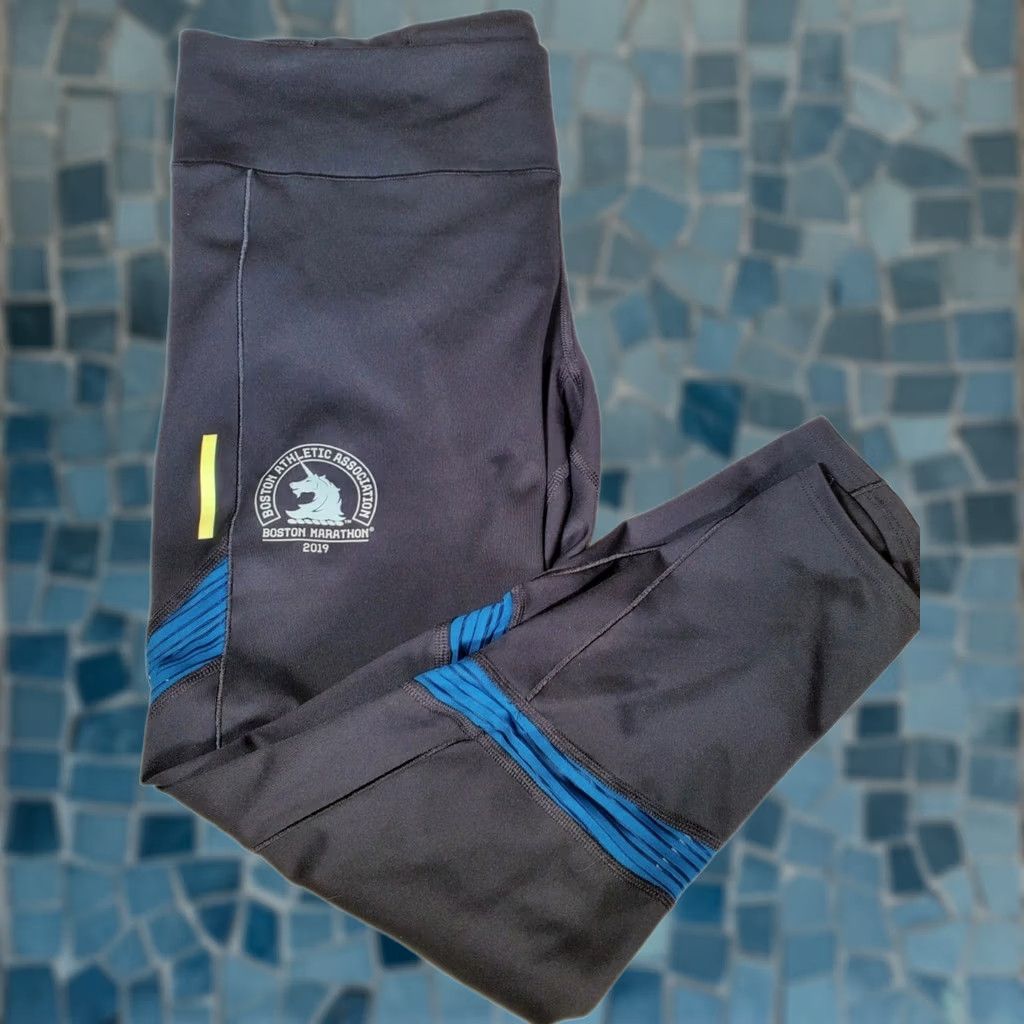 Adidas Adidas Climacool Leggings Running 2019 Boston Marathon B.A.A. Women's L Black Blue Socks? Size 36" / US 14 / IT 50 - 1 Thumbnail