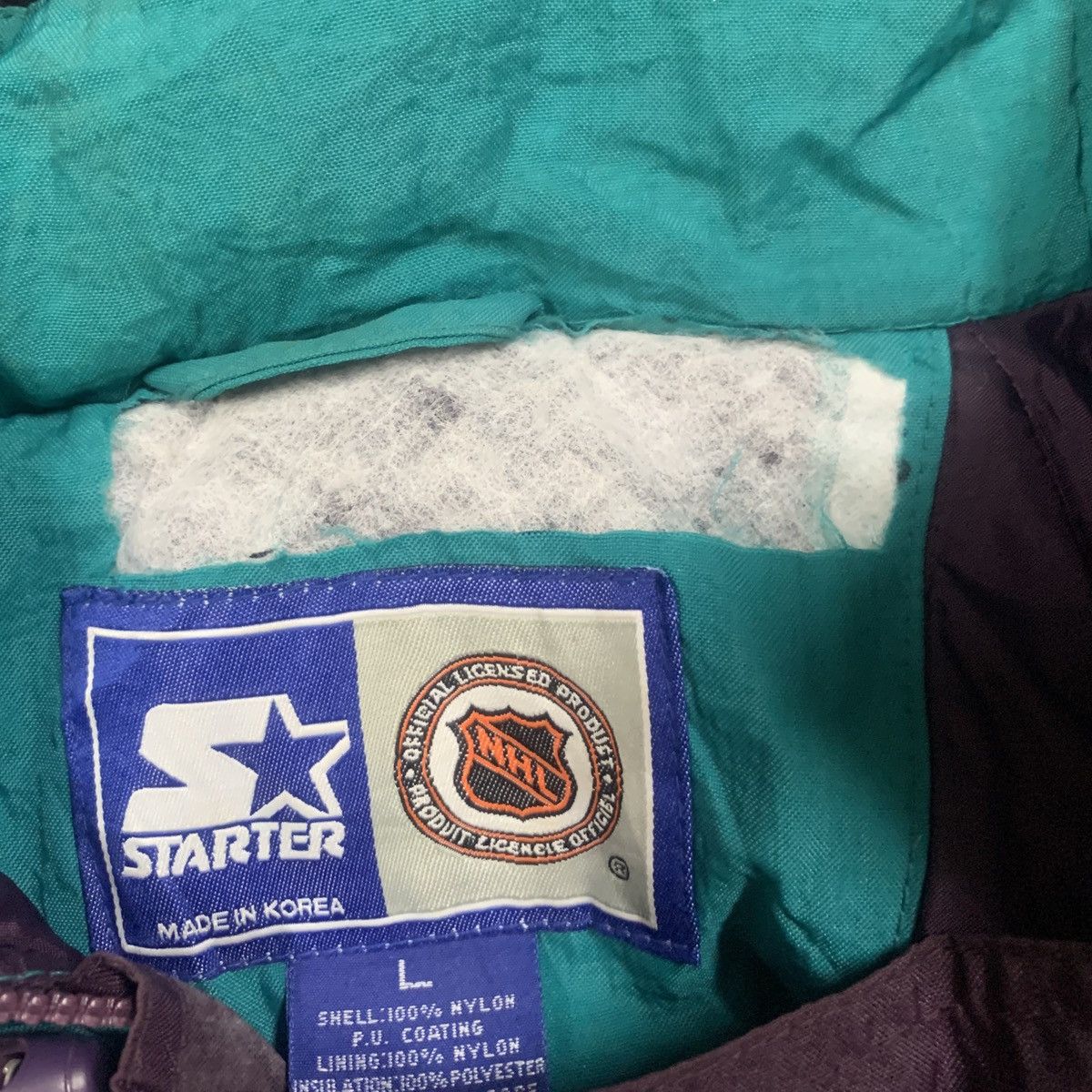 Starter Vtg 90's Mighty Ducks of Anaheim NHL Starter Jacket Size US L / EU 52-54 / 3 - 10 Thumbnail
