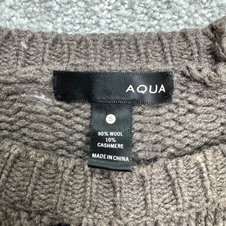 AQUA Aqua Wool Cashmere Sweater Womens Small Brown Knit Pullover Fall Winter Casual Size S / US 4 / IT 40 - 4 Thumbnail