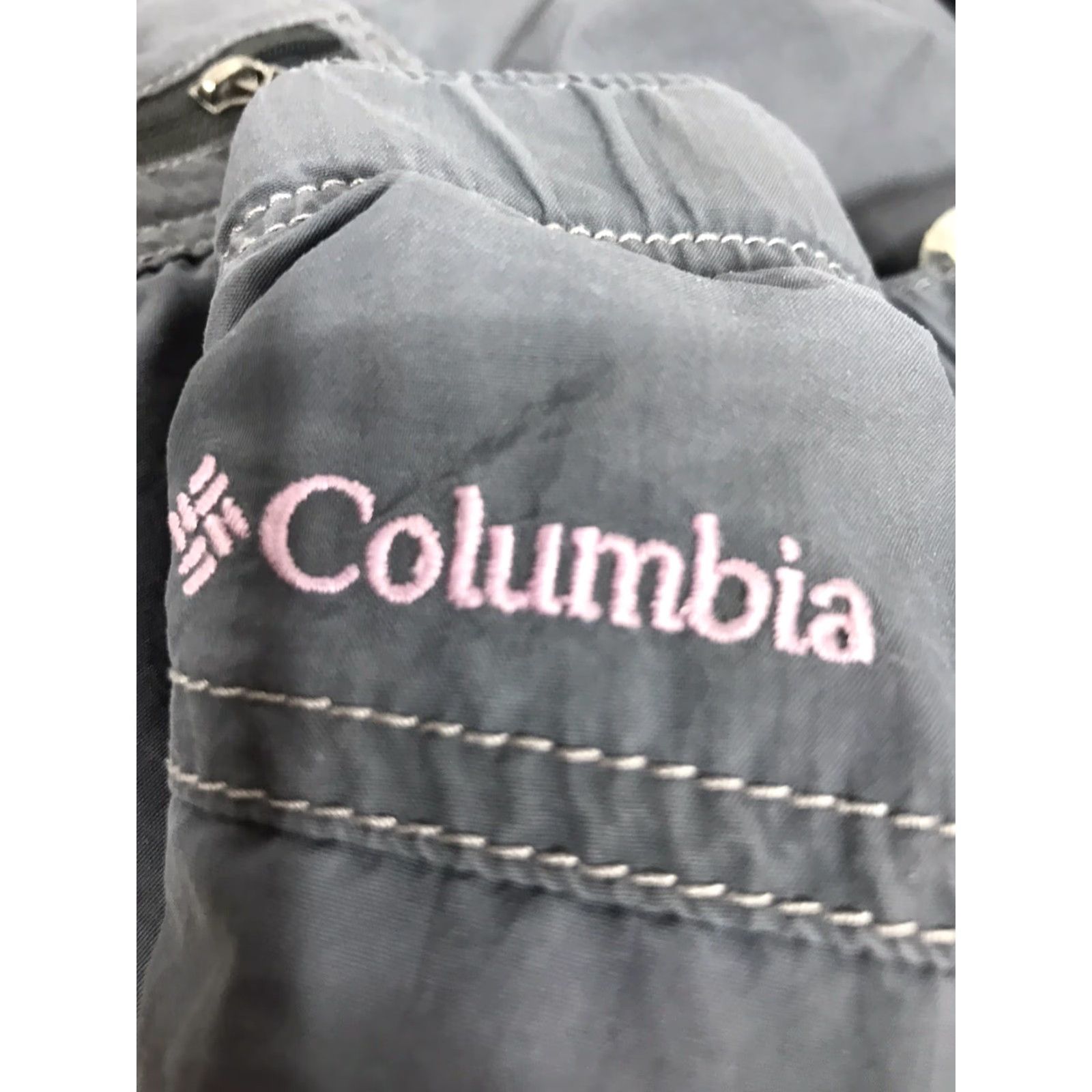 Vintage Columbia Board Shorts Men 2X Gray 100% Nylon Elastic Waist Pockets EUC Size US 39 - 3 Thumbnail