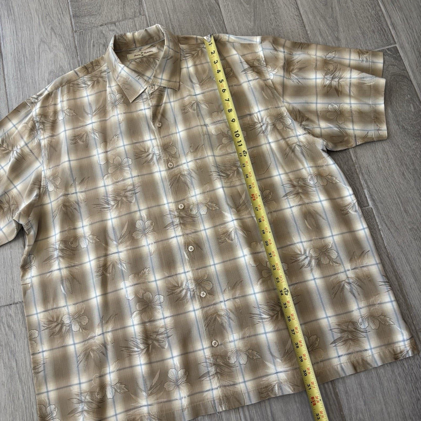Tommy Bahama Tommy Bahama Hawaii Shirt Silk Gold Brown Floral Mens XXL Size US XXL / EU 58 / 5 - 8 Thumbnail