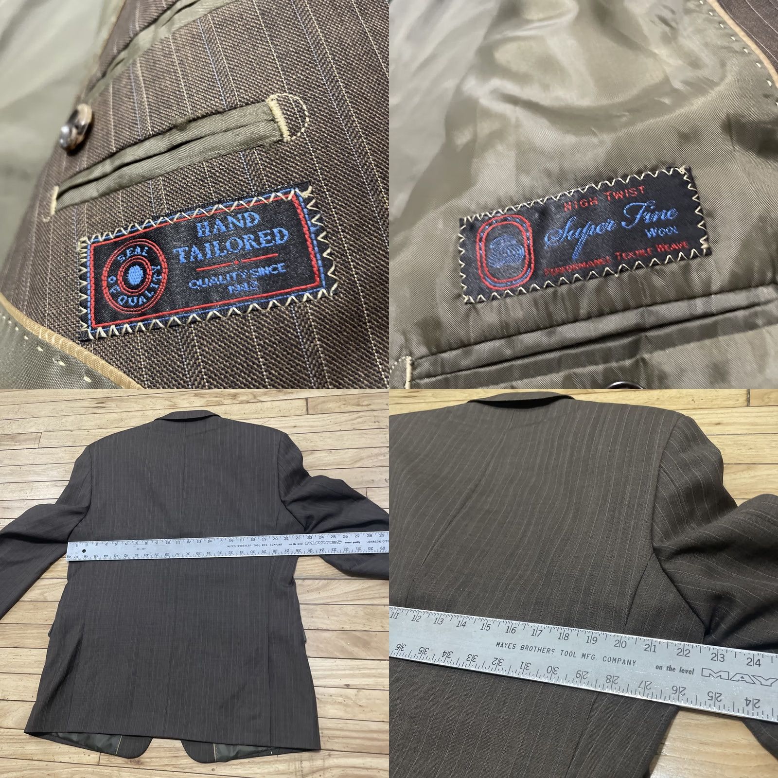 Valentino Franco Valentino vtg Brown Sport Coat Men 42 R Wool Stripe Retro 1970s EUC - Valentino Sport coat, Men, 42, Brown, Wool Stripe, 1970s, EUC Size US XS / EU 42 / 0 - 8 Thumbnail