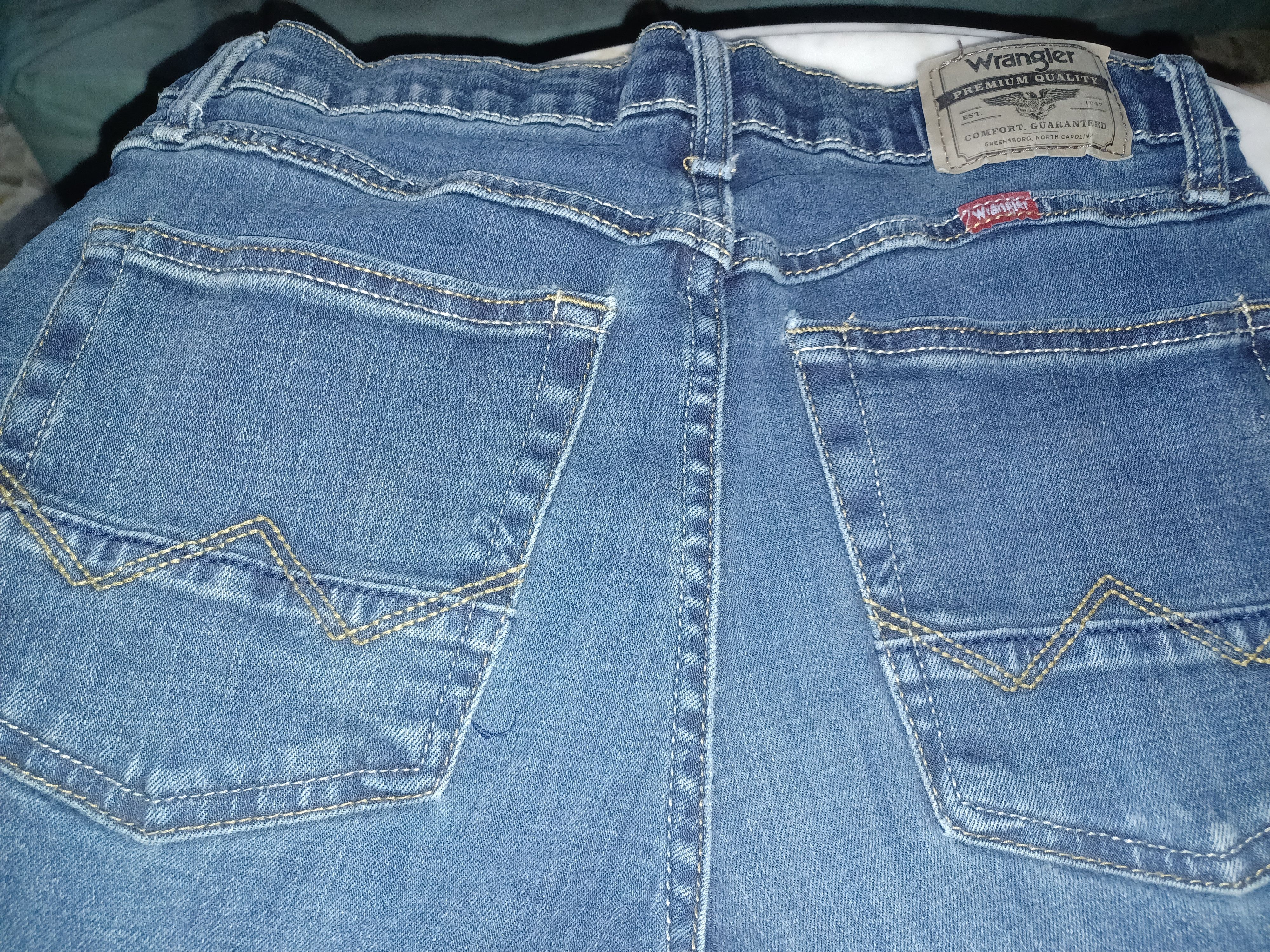 Wrangler Wrangler Slim Straight Blue Jeans 29 x 30 Size US 29 - 3 Thumbnail