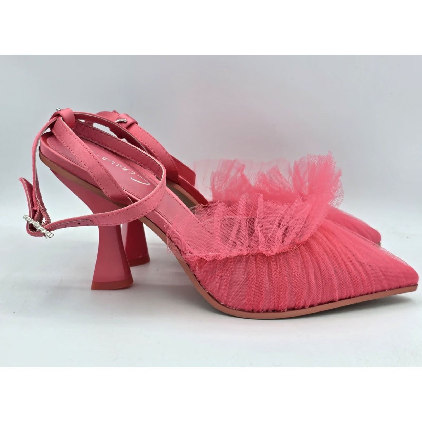 Vintage Circus NY by Sam Edelman Michelle Heeled Pumps Pointed Toe 7.5 M Punk Pink Sandal Women Slide Punk Pink 7.5 Mens Womens Girls Boys Size US 8 / IT 38 - 7 Thumbnail