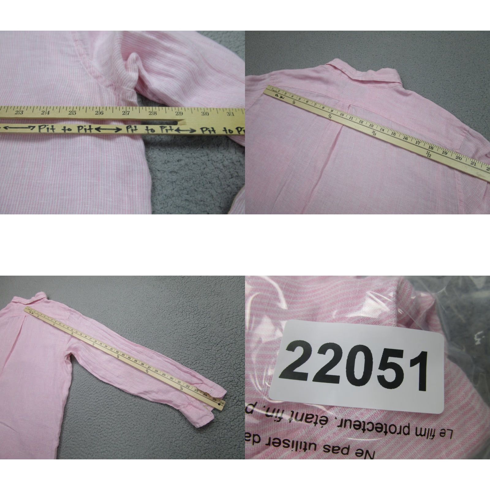 Vineyard Vines Vineyard Vines Shirt Mens 2XL Pink Linen Slim Murray Button Down Long Sleeve Size US XXL / EU 58 / 5 - 8 Thumbnail