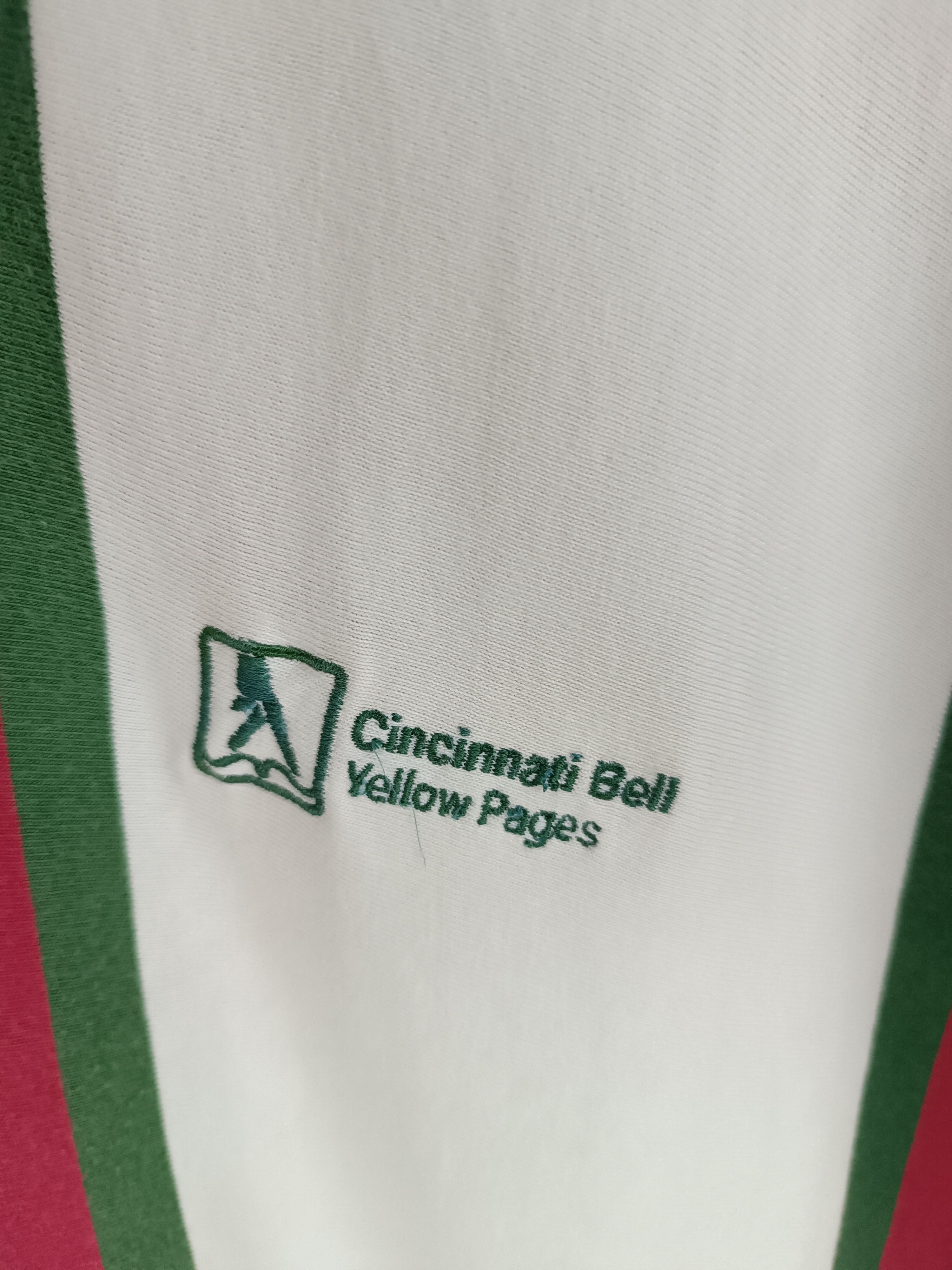 Antigua VINTAGE 90'S ANTIGUA CINCINNATI BELL STRIPE POLO TEE RARE Size US XL / EU 56 / 4 - 10 Thumbnail