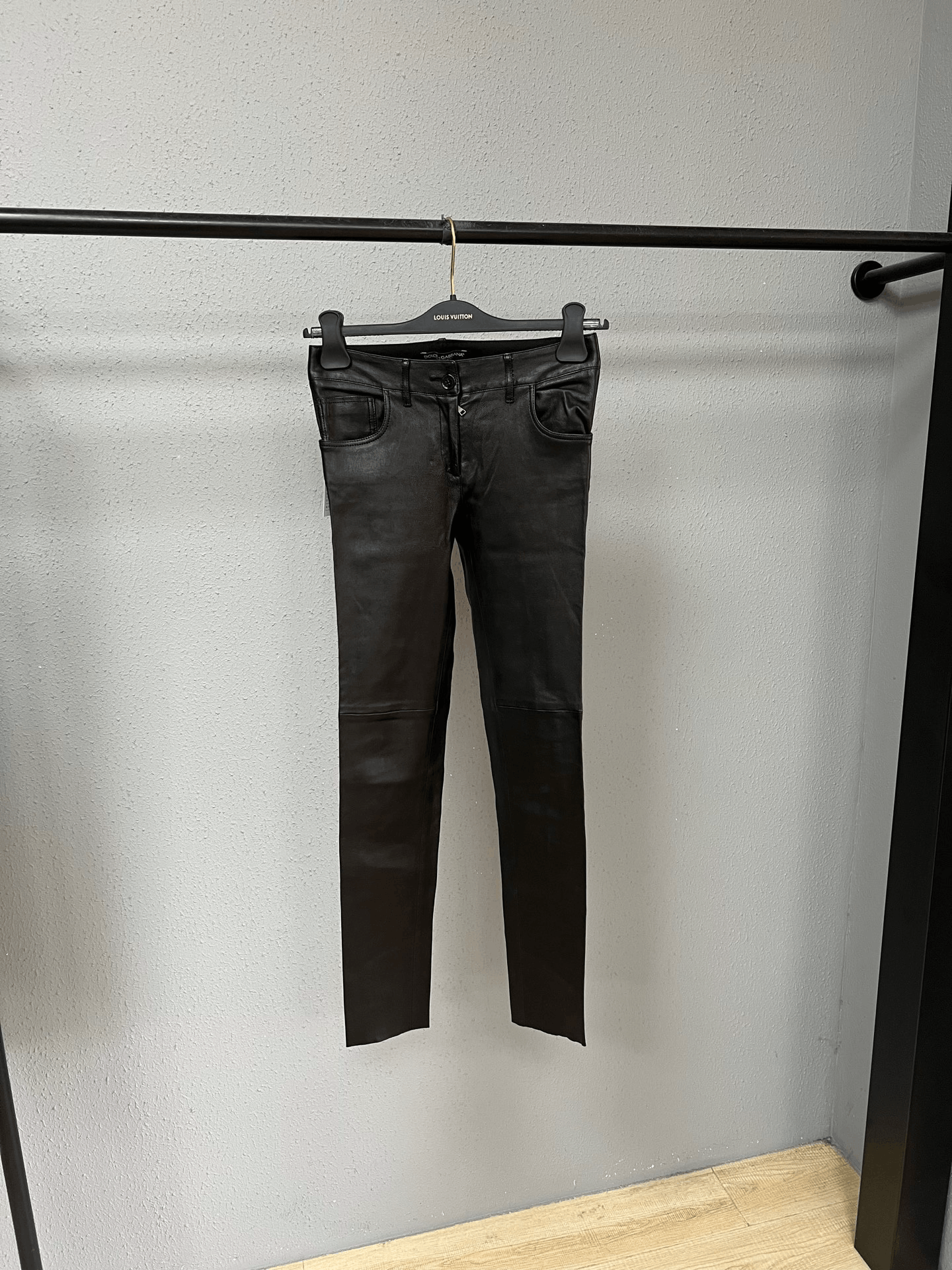 Dolce & Gabbana D&G Goatskin Leather Pants Size 36" / US 14 / IT 50 - 1 Thumbnail
