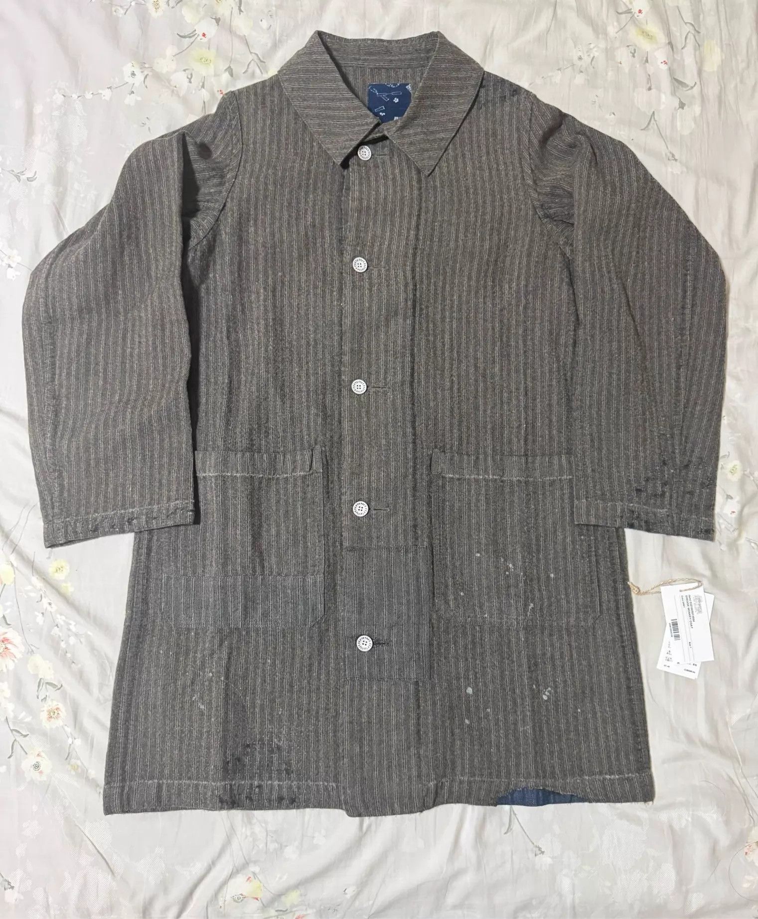 Visvim visvim 21ss grease monkey crash coat gray stripe S Size US S / EU 44-46 / 1 - 1 Thumbnail