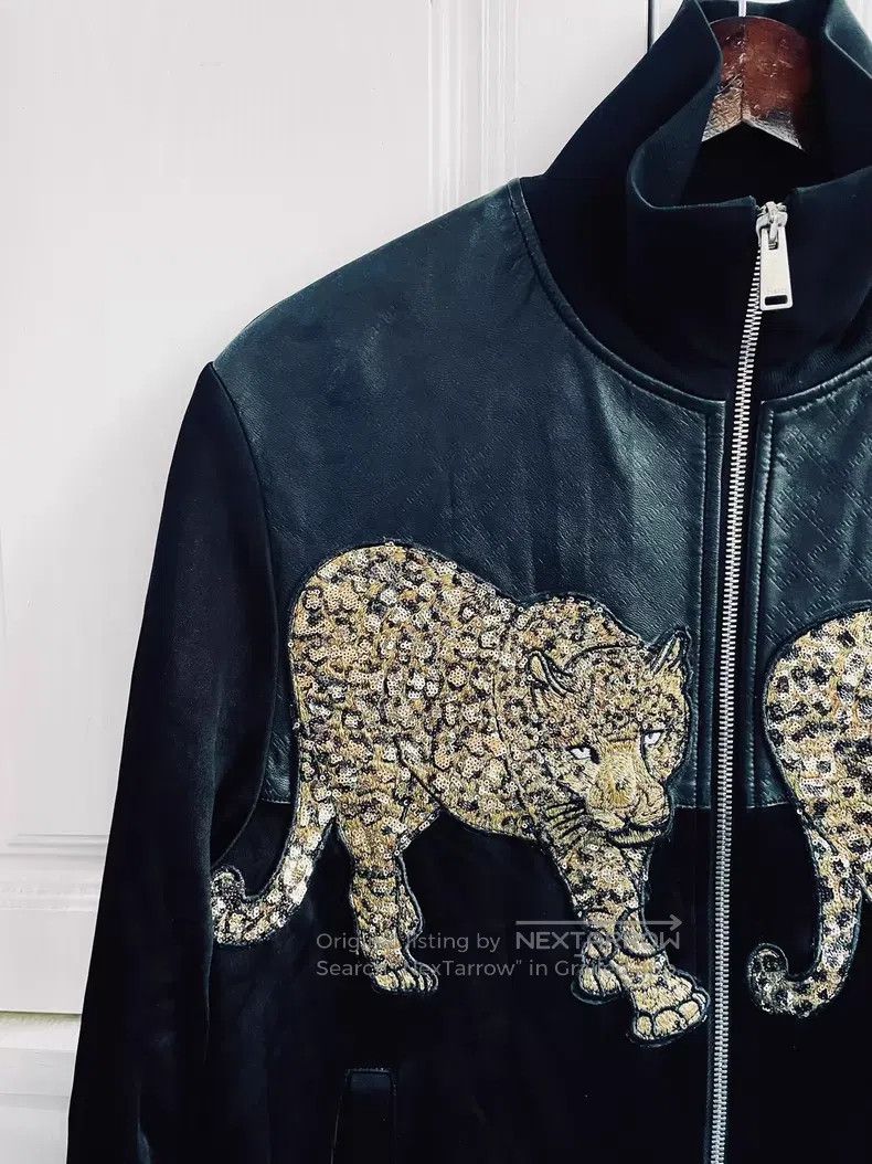 Versace Versace Double leopard embroidered heavy craft sheepskin s Size US L / EU 52-54 / 3 - 4 Thumbnail