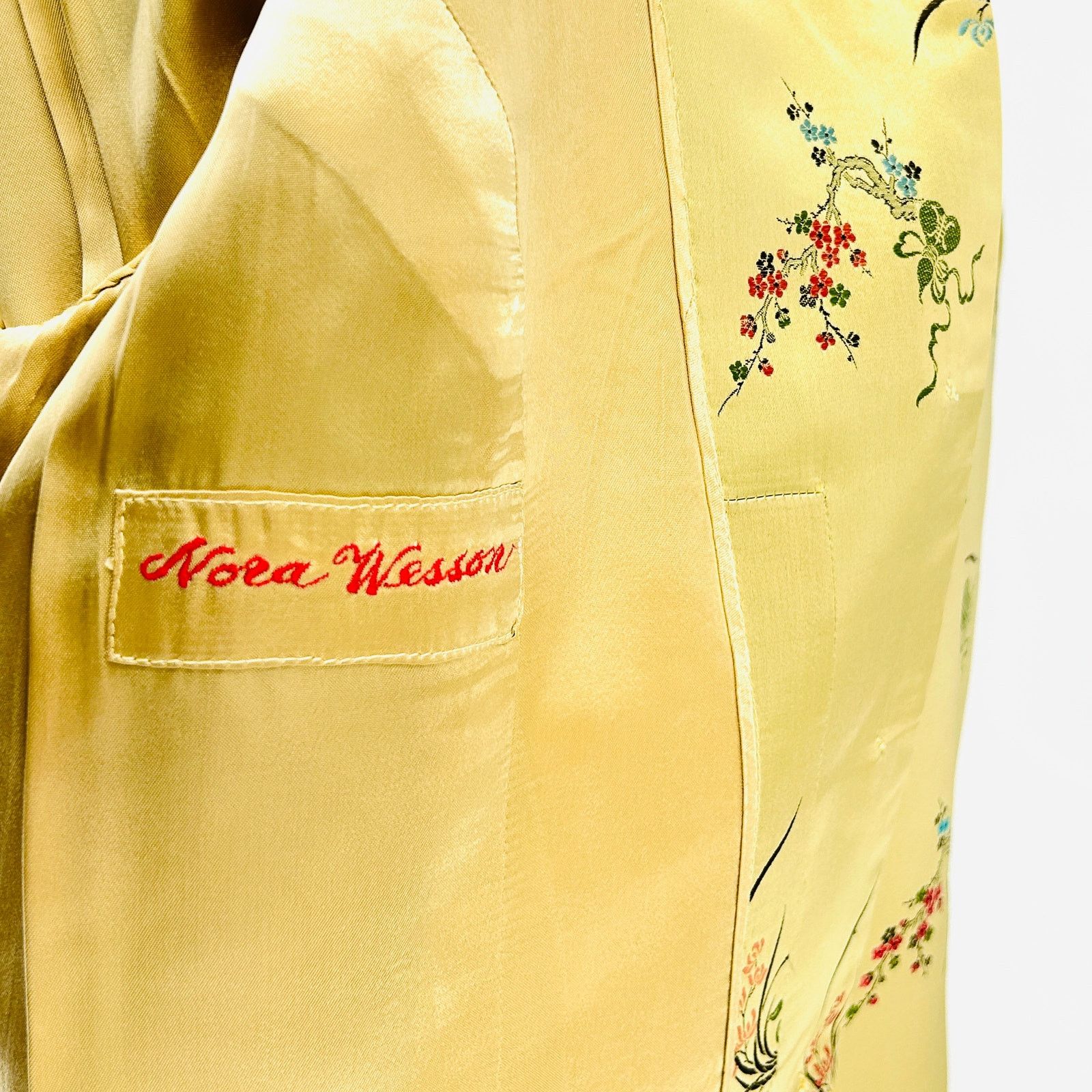 Vintage 60s Couture Gold 100% Silk Satin Cheongsam Dress Suit Size M / US 6-8 / IT 42-44 - 10 Thumbnail