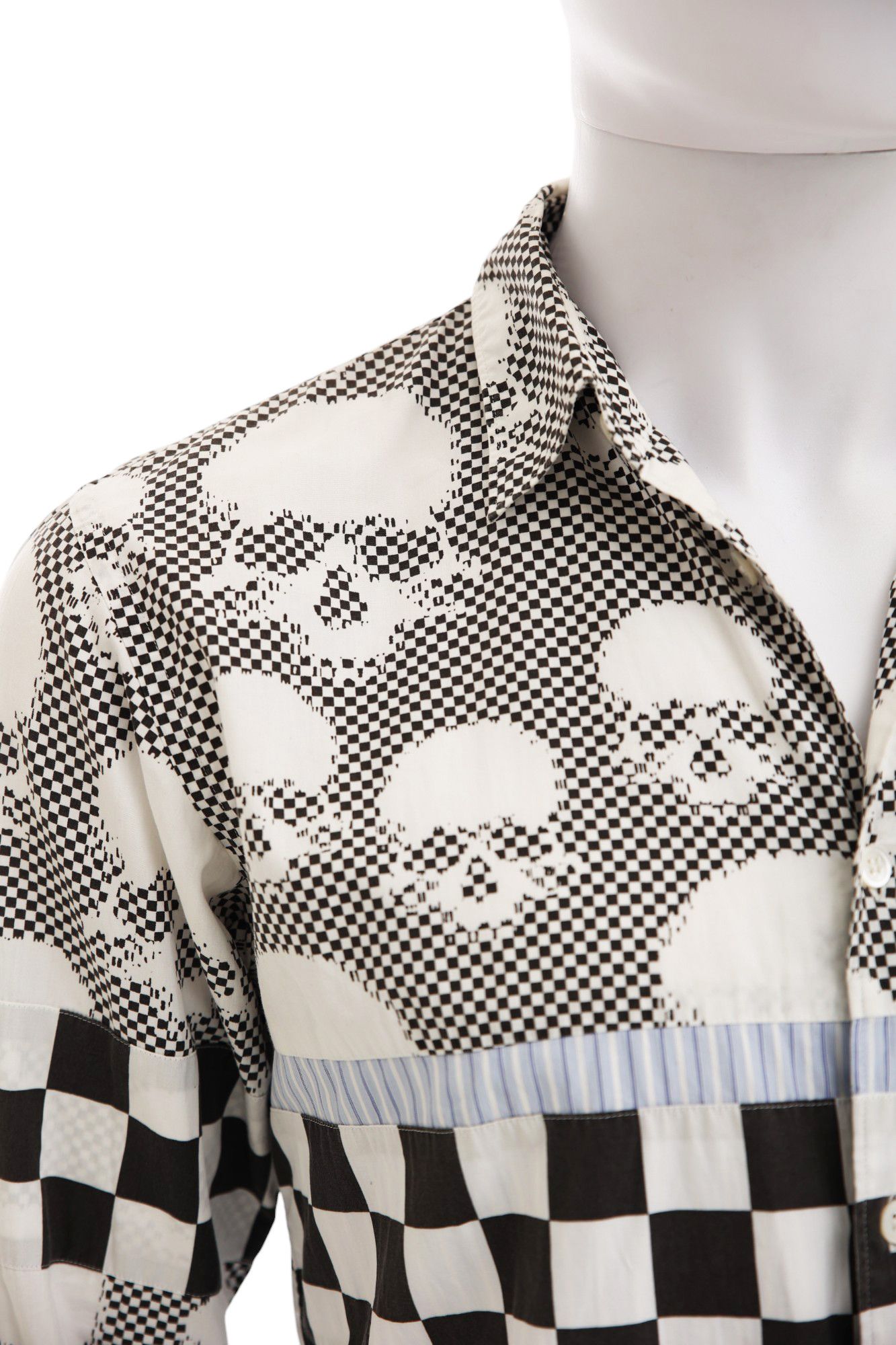 Comme des Garcons Homme Plus S/S 2011 Skull Checkered Button Up Shirt Size US S / EU 44-46 / 1 - 6 Thumbnail