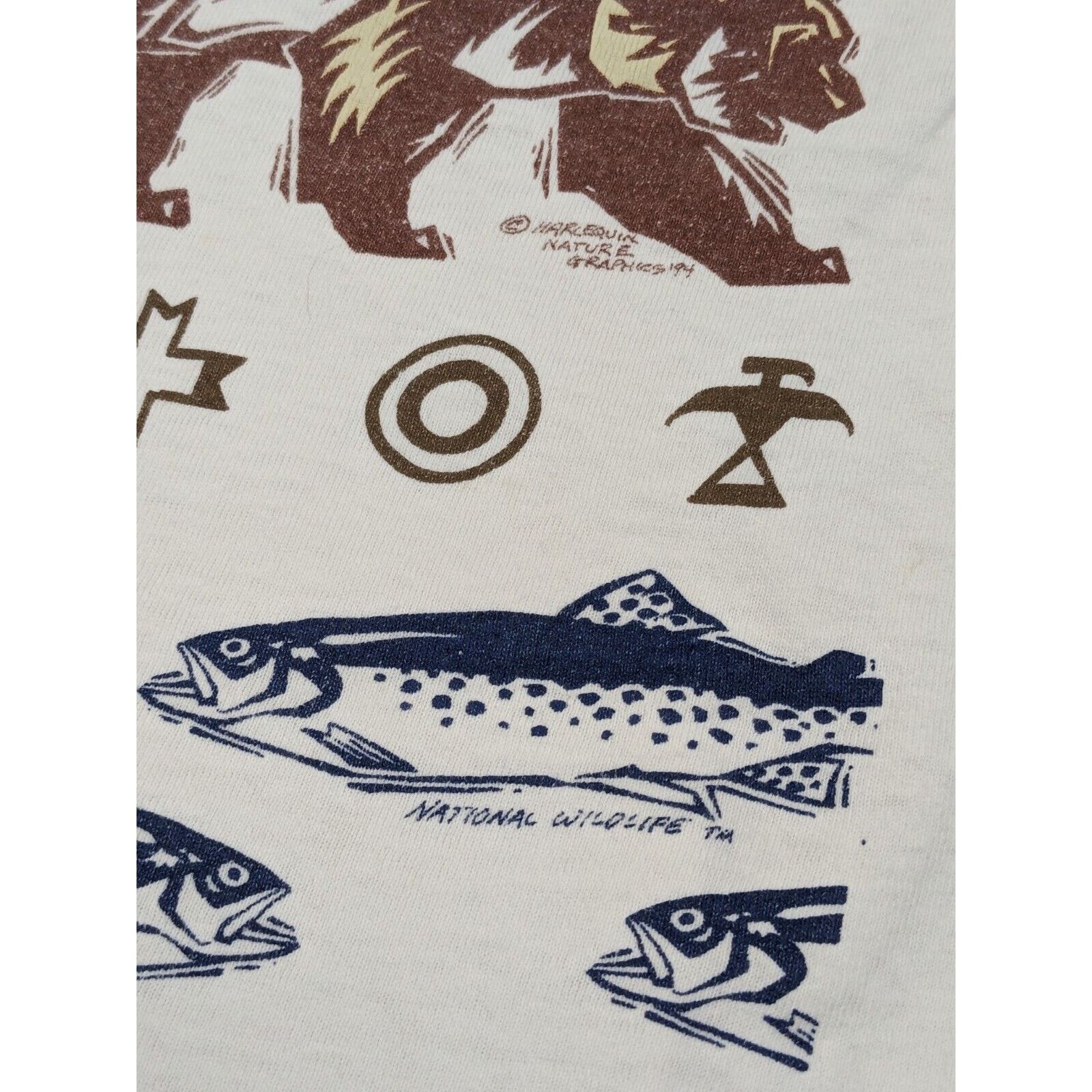 Other Vtg 90s Alaska Animals All Over Print XL Ken Drewke Thrashed Size US XL / EU 56 / 4 - 7 Thumbnail
