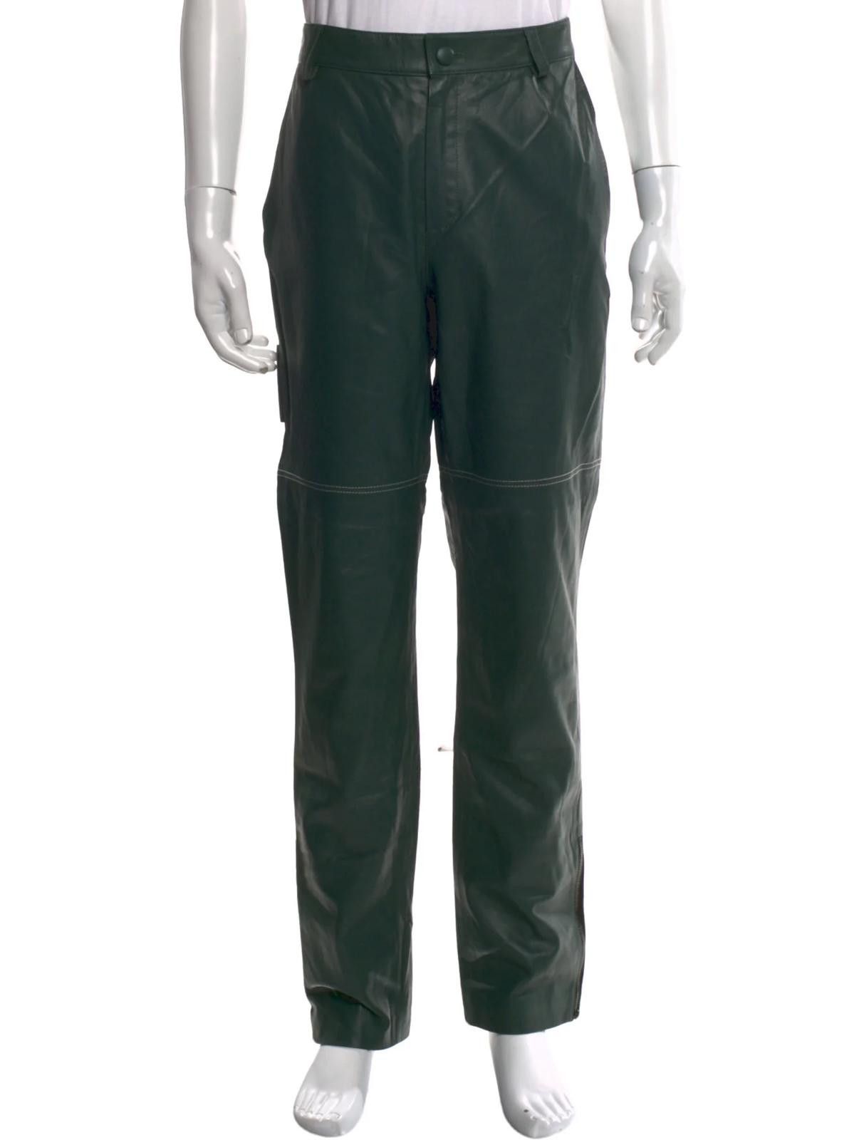 Other Marcell Von Berlin Forest Green Lambskin Pants Size: M Size US 32 / EU 48 - 1 Thumbnail