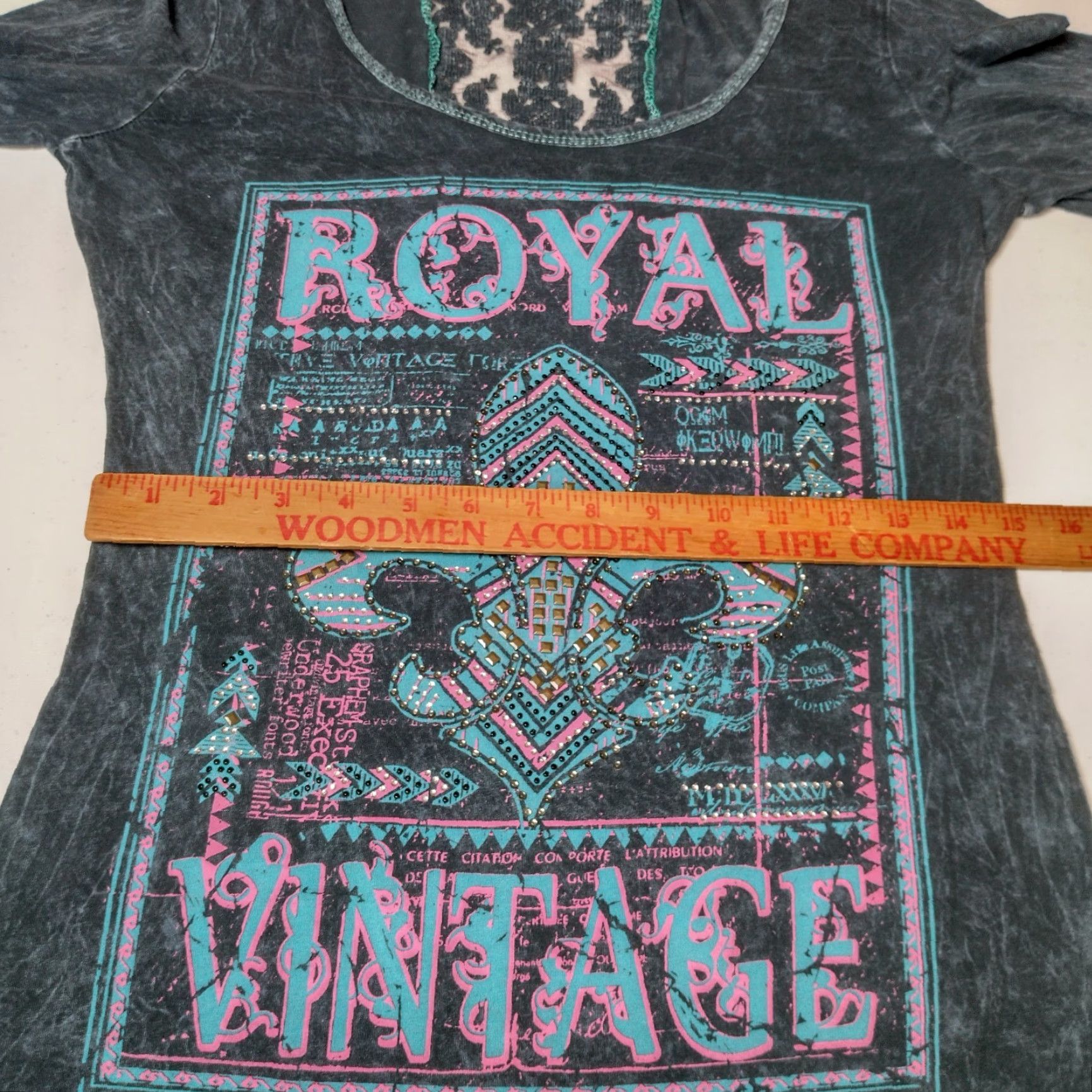 Vintage VINTAGE Daytrip Long Sleeve Shirt Women L Blue Fleur Dis Lis Y2K Casual Knit Cotton Blend Size L / US 10 / IT 46 - 7 Thumbnail