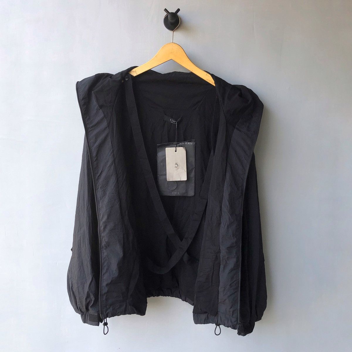 Japanese Brand D5OVE Metallic Black Technical Jacket Pleated Effect Size US XL / EU 56 / 4 - 4 Thumbnail