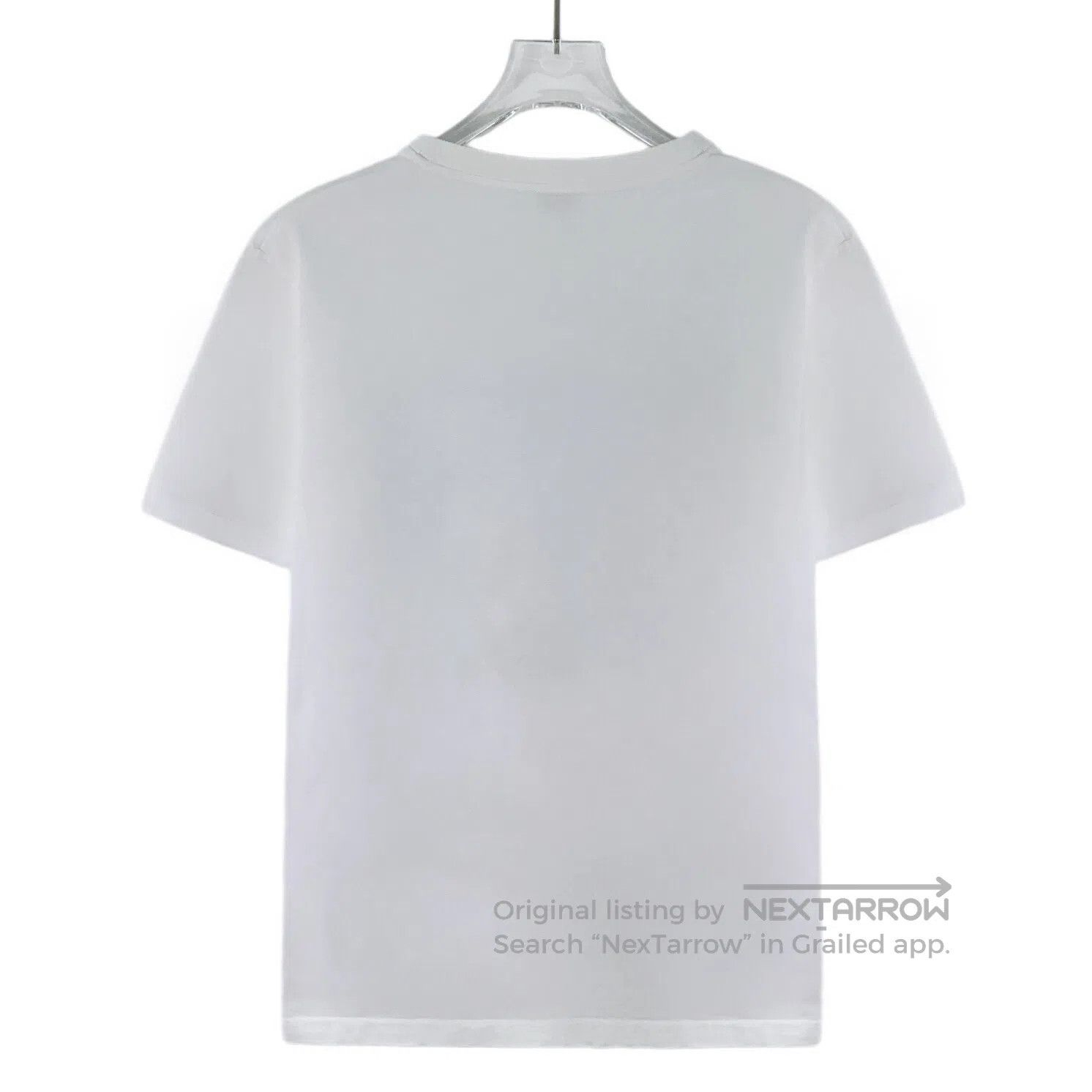 Loewe Loewe White Mosaic Logo Printed Cotton Round Neck Short Sl Size US M / EU 48-50 / 2 - 2 Thumbnail