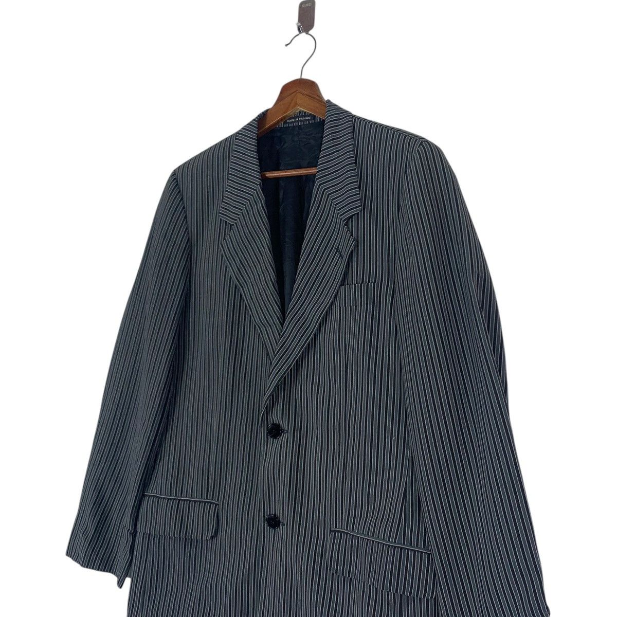 Vintage VINTAGE AGNES B HOMME STRIPE COAT BLAZER Size US M / EU 48-50 / 2 - 2 Thumbnail