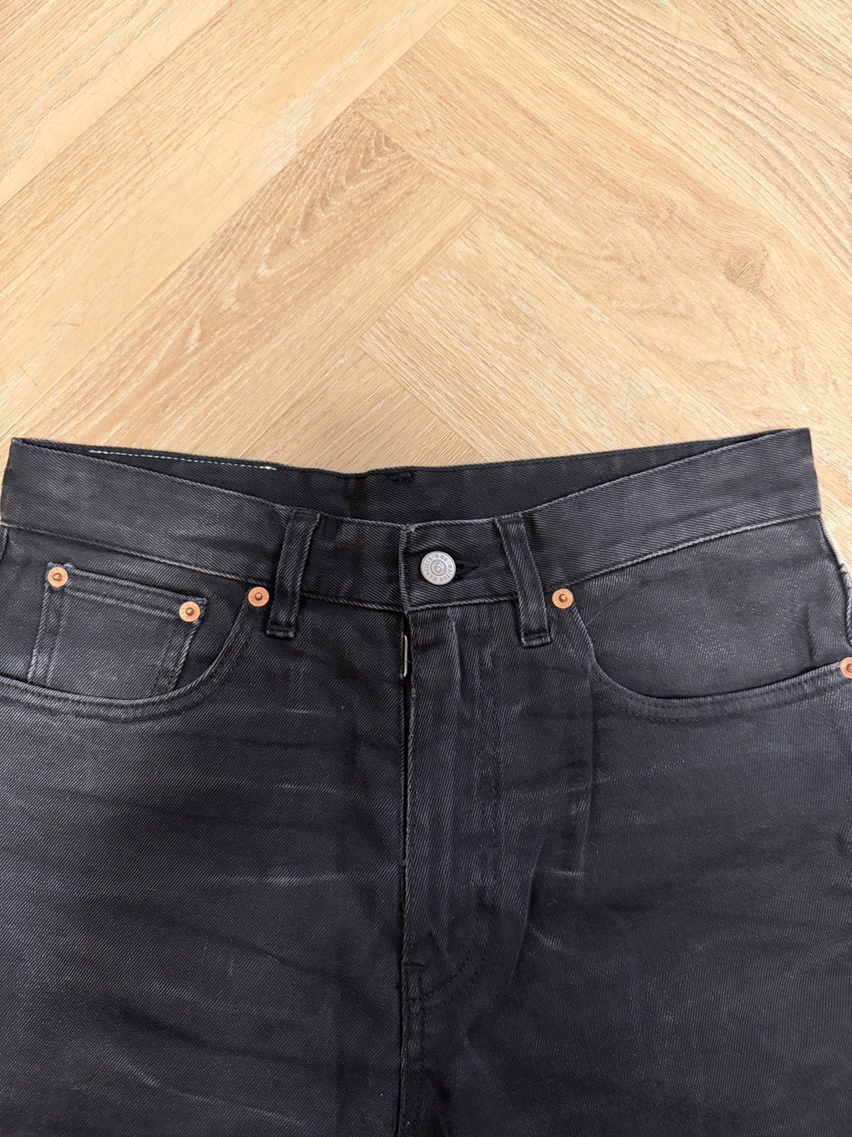 MM6 Crease Effect Wide Leg Jeans Size US 28 / EU 44 - 2 Thumbnail