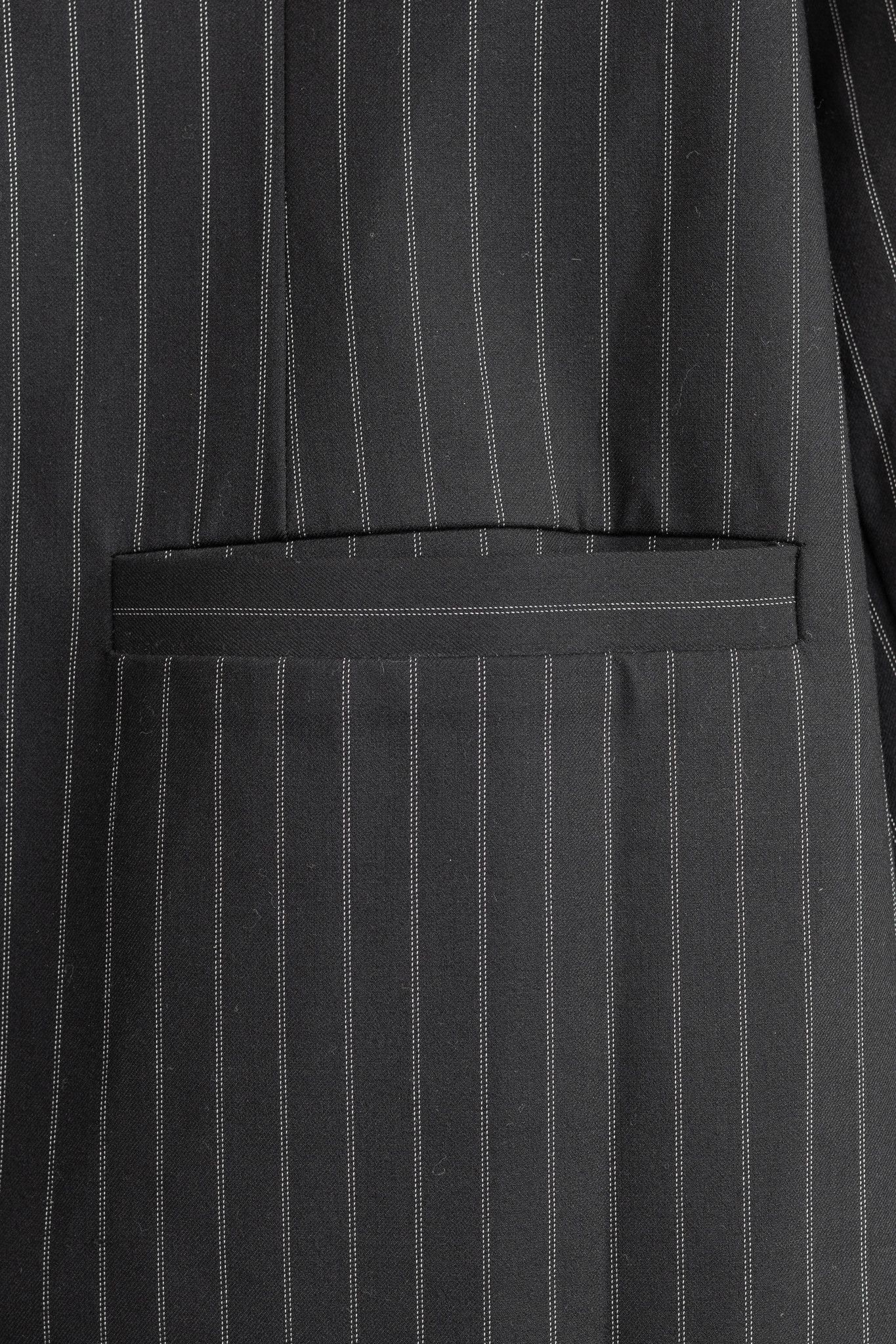 Ganni Ganni Black Pinstripe Oversized Blazer Size S / US 4 / IT 40 - 7 Thumbnail
