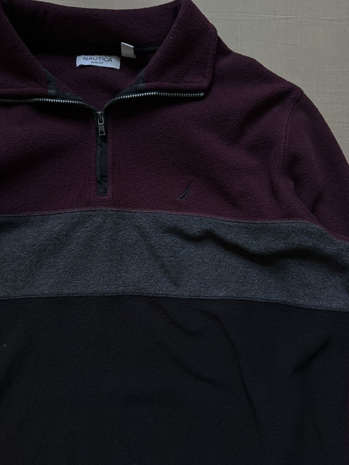 Nautica Nautica color block burgundy half-zip Size US M / EU 48-50 / 2 - 3 Thumbnail