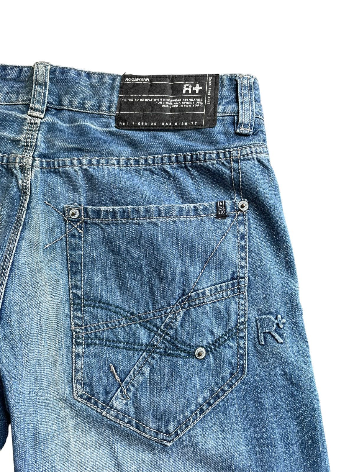 JNCO × Rocawear Rocawear R+ Classic Fit Faded Denim Size US 37 - 11 Thumbnail