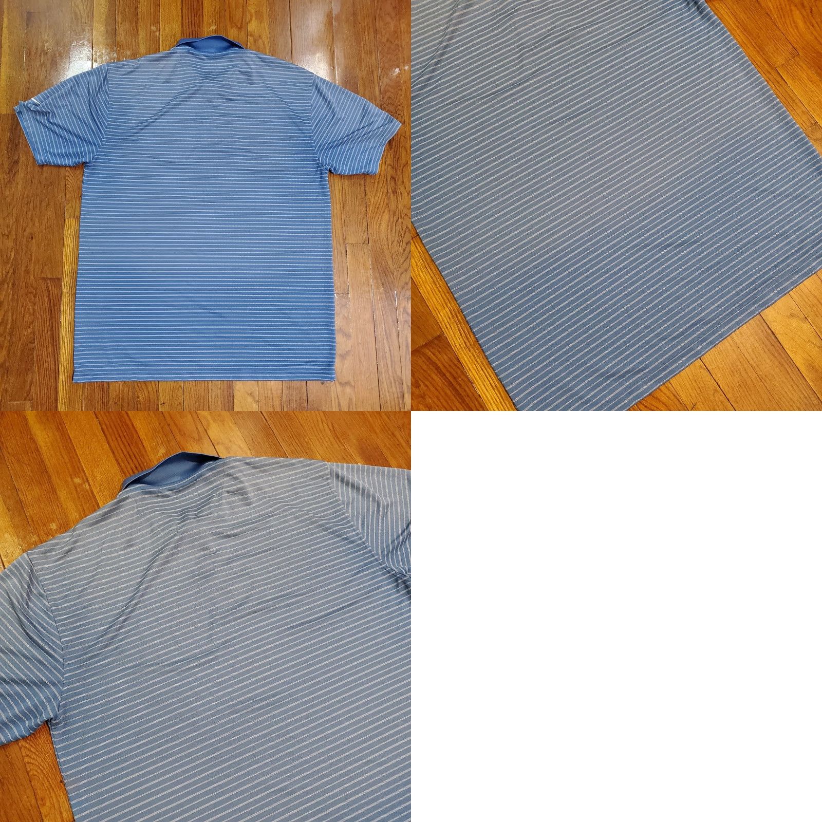 Nike Nike Golf Polo Shirt Mens XL Blue White Fading Dri-Fit Performance Tour Nike Logo Breathable Short Sleeve 100% Polyester Size US XL / EU 56 / 4 - 8 Thumbnail