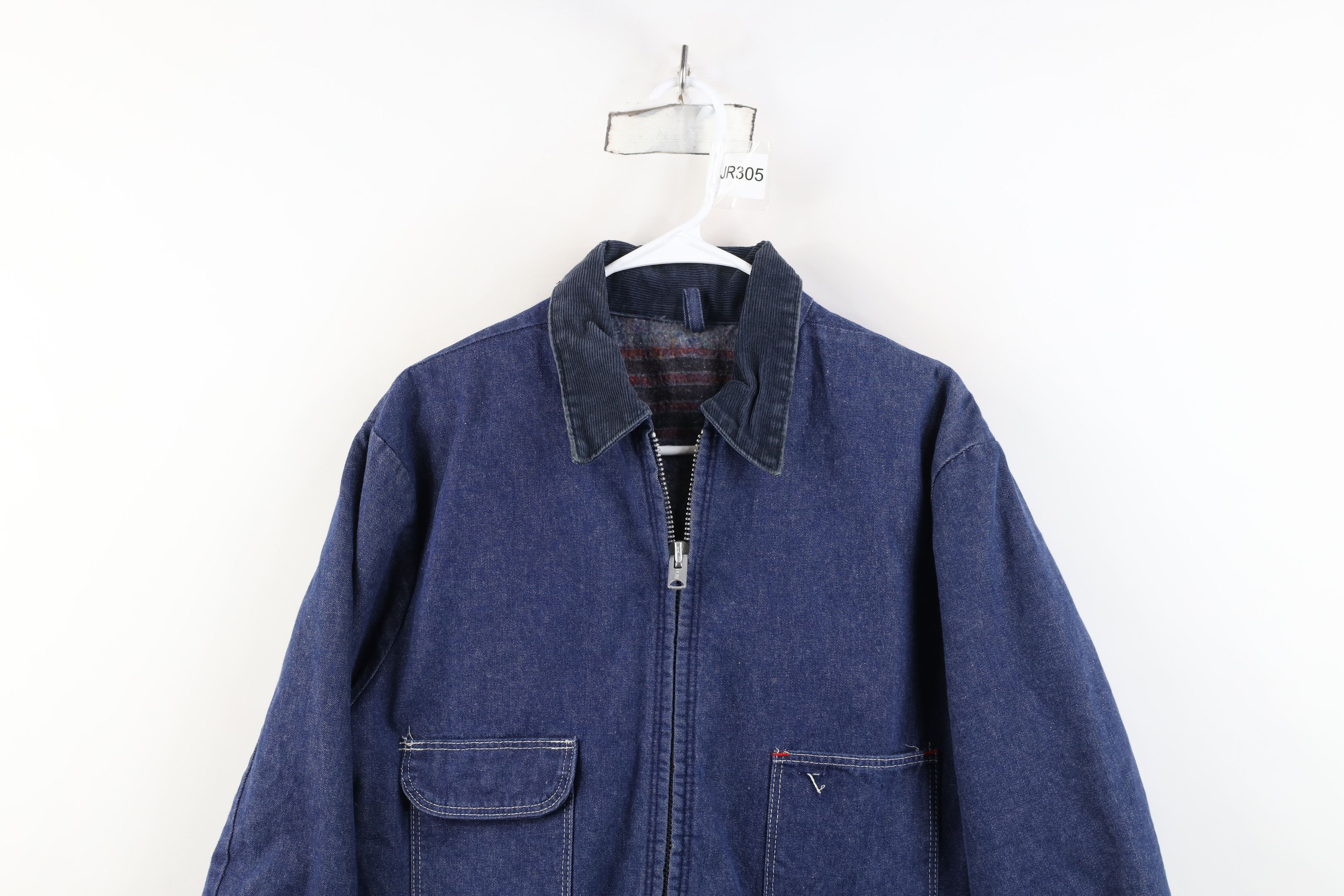 Vintage Vintage 60s Streetwear Lined Denim Chore Barn Jacket USA Size US L / EU 52-54 / 3 - 2 Thumbnail