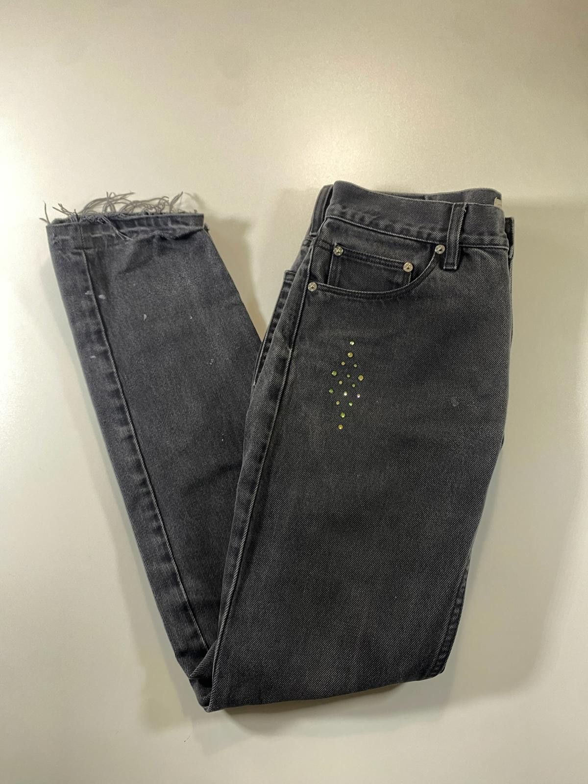 Other Kenzo H&M Black Denim Jeans with Distressed Details Size 29" - 10 Thumbnail
